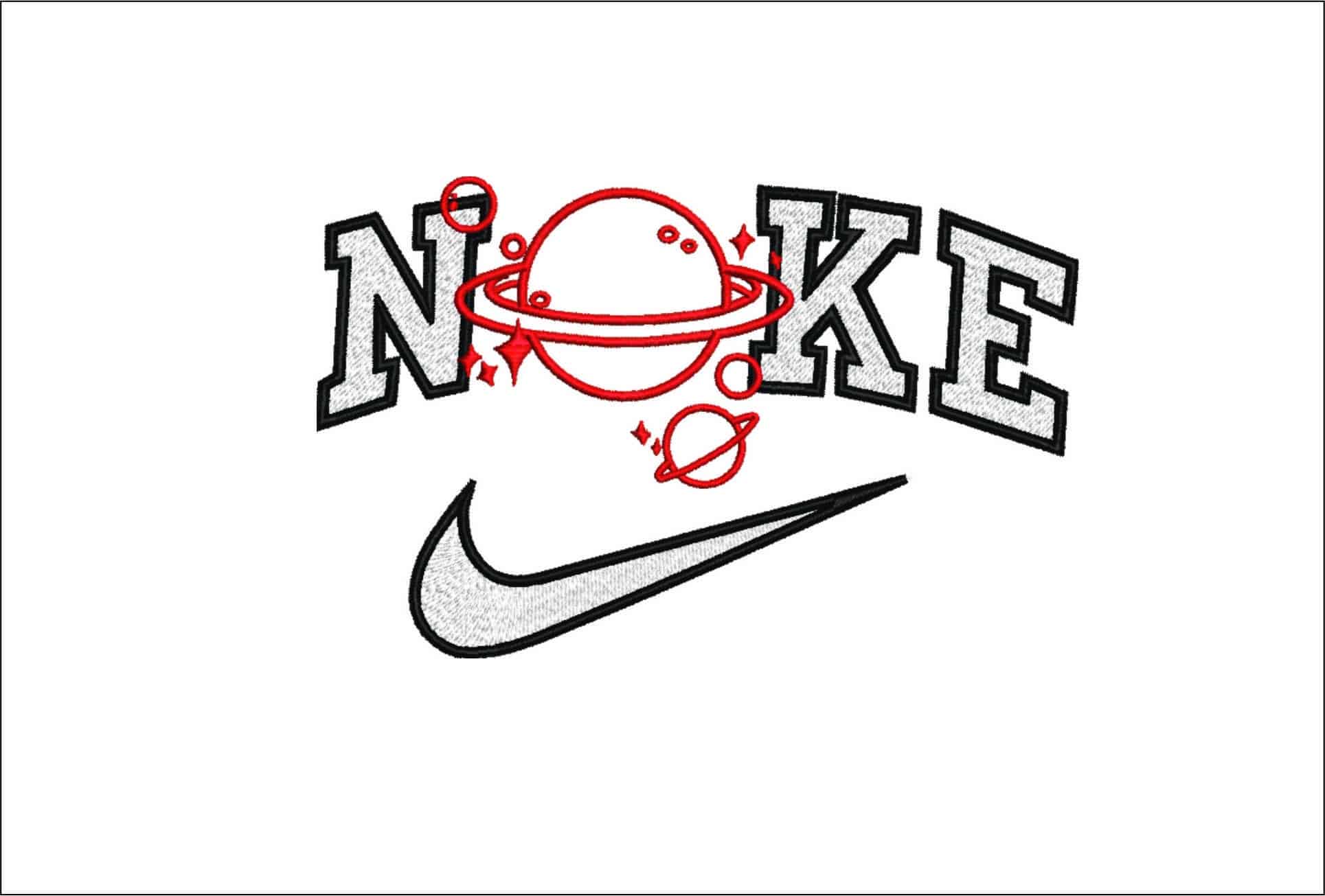 Nike Solar System- Elegant embroidery design file - instant download