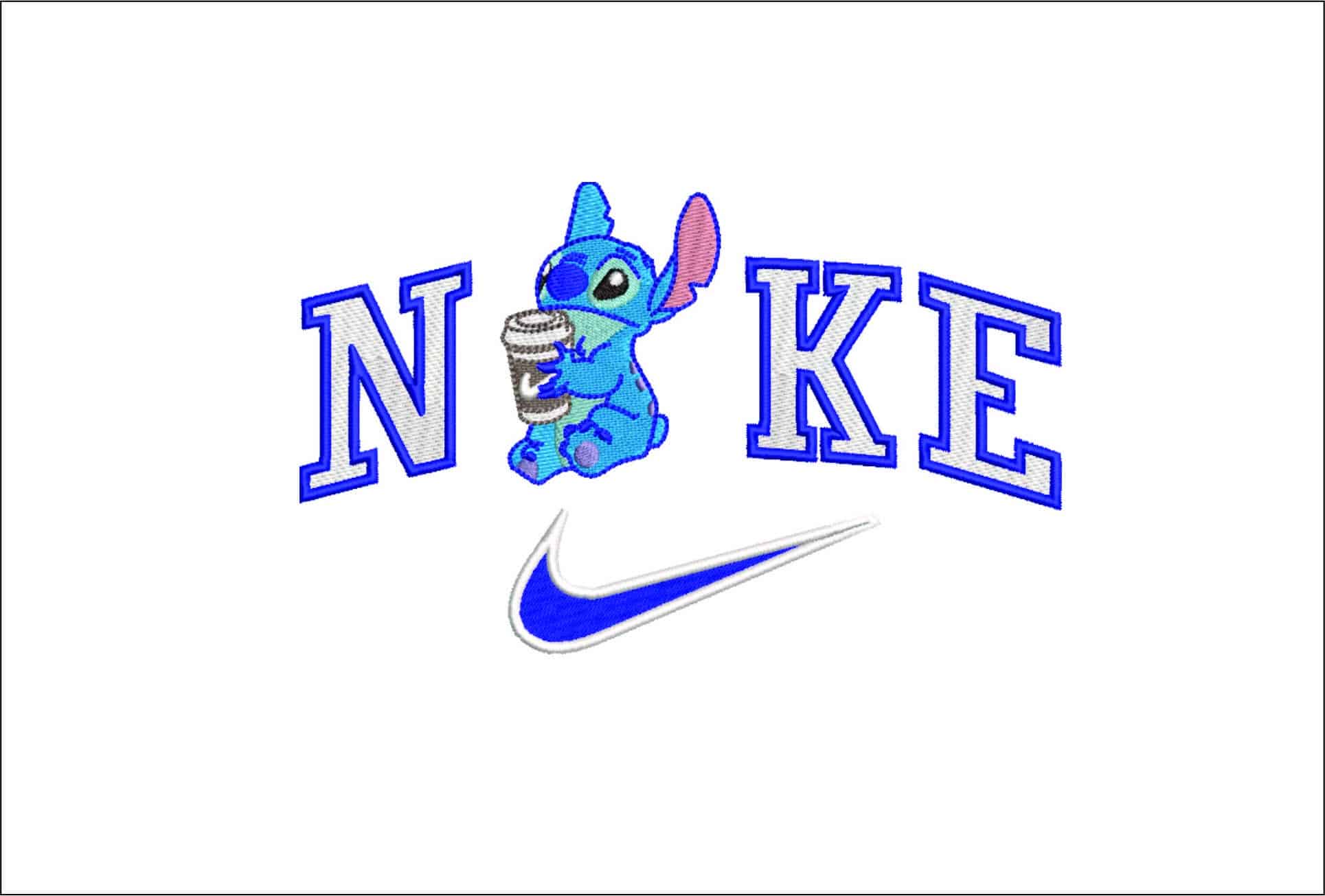 Nike Stitch- Elegant embroidery design file - instant download