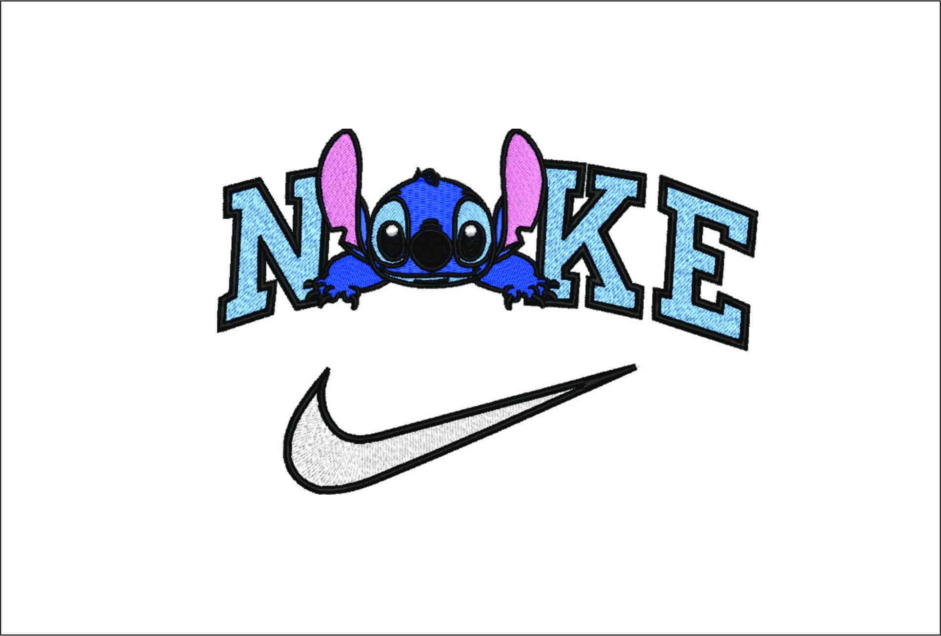 Nike Stitch Laying Down- Elegant embroidery design file - instant download