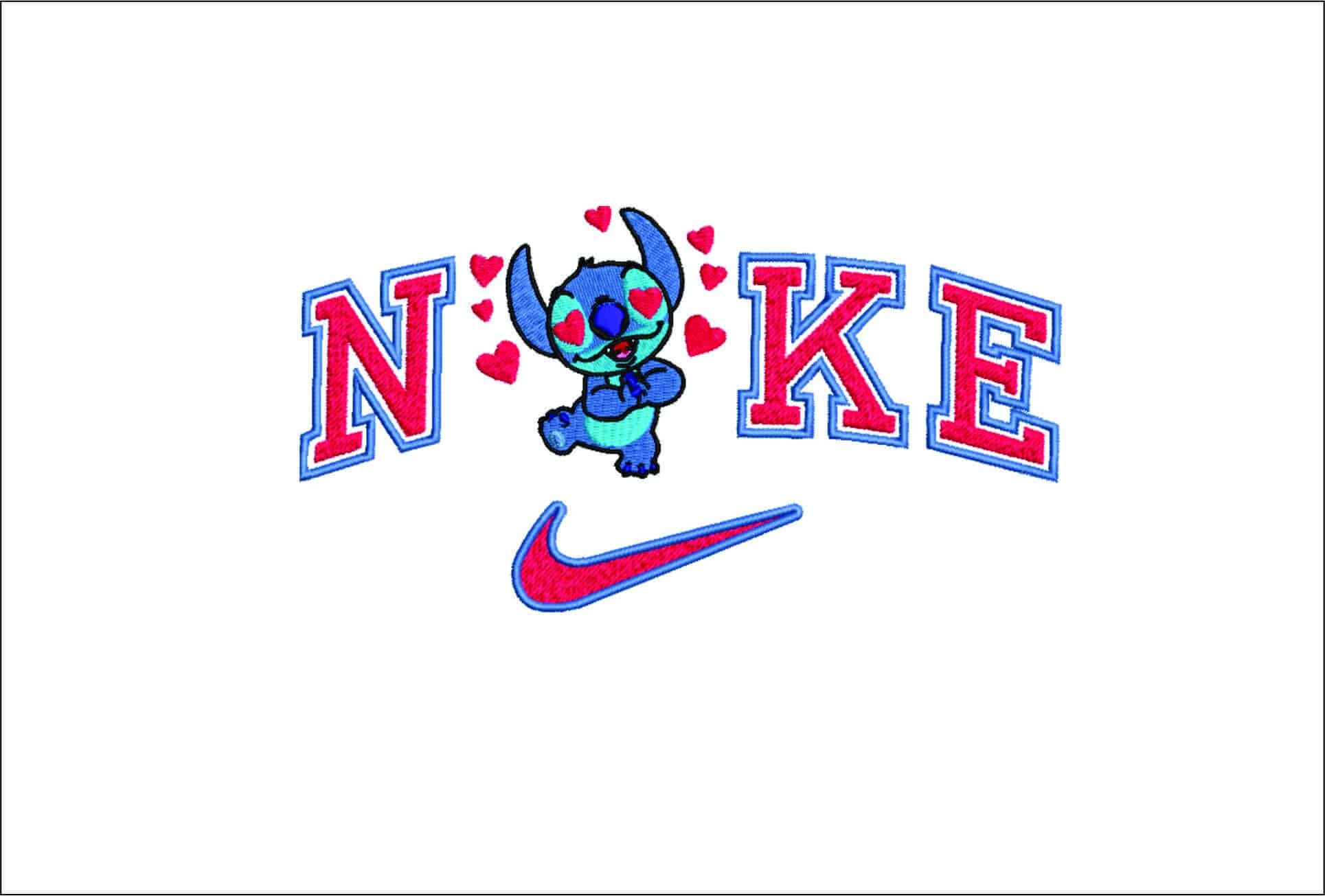 Nike Stitch Love- Elegant embroidery design file - instant download