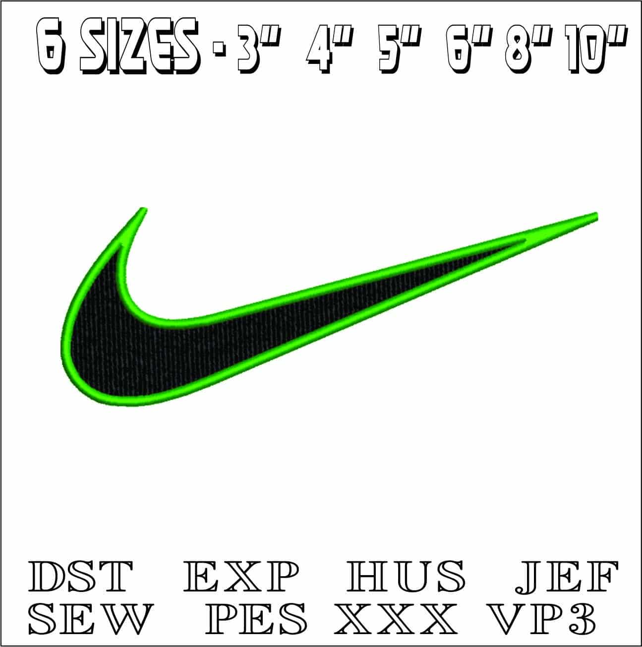 Nike Swish- Elegant embroidery design file - instant download — view 2