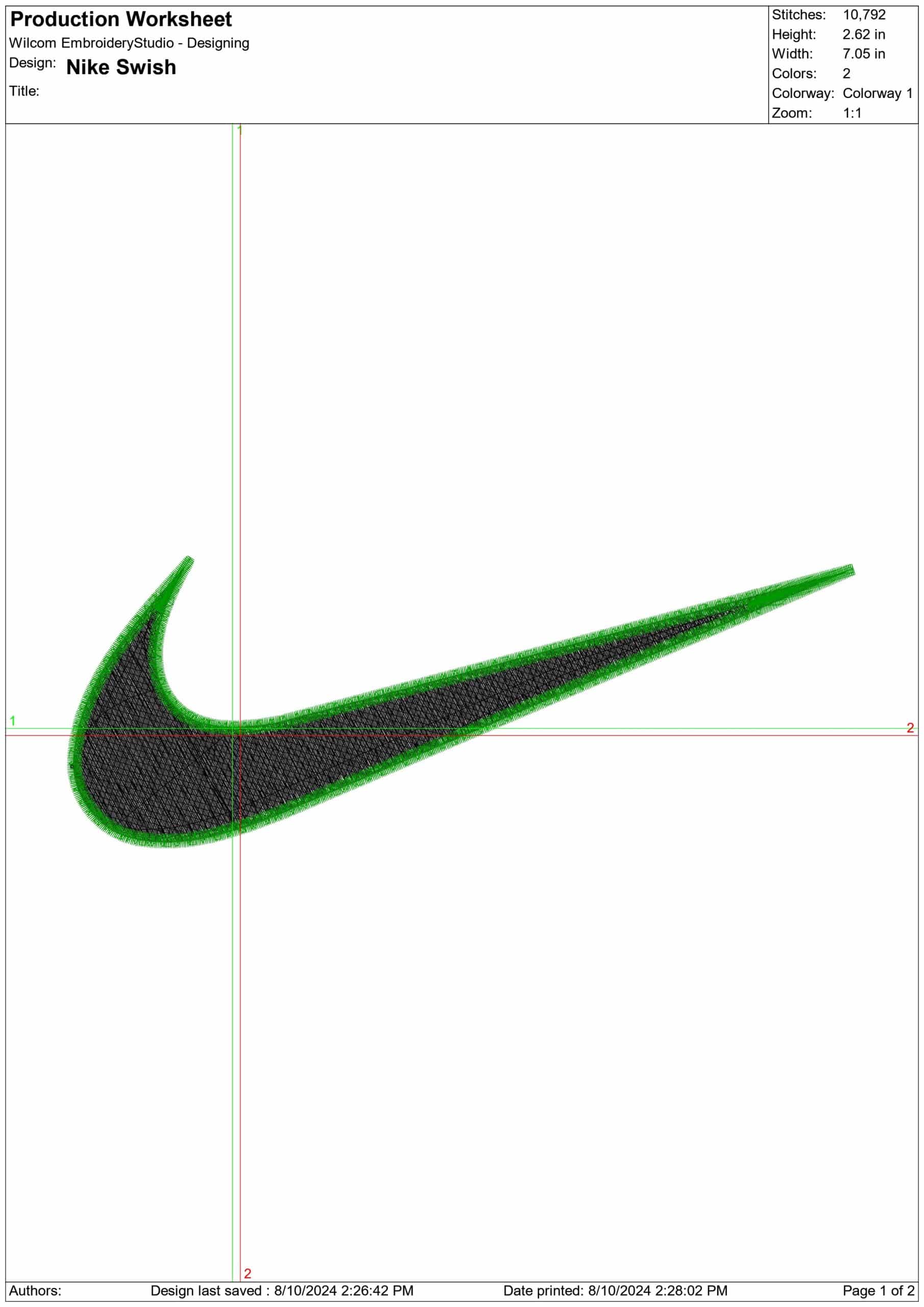 Nike Swish- Elegant embroidery design file - instant download — view 4
