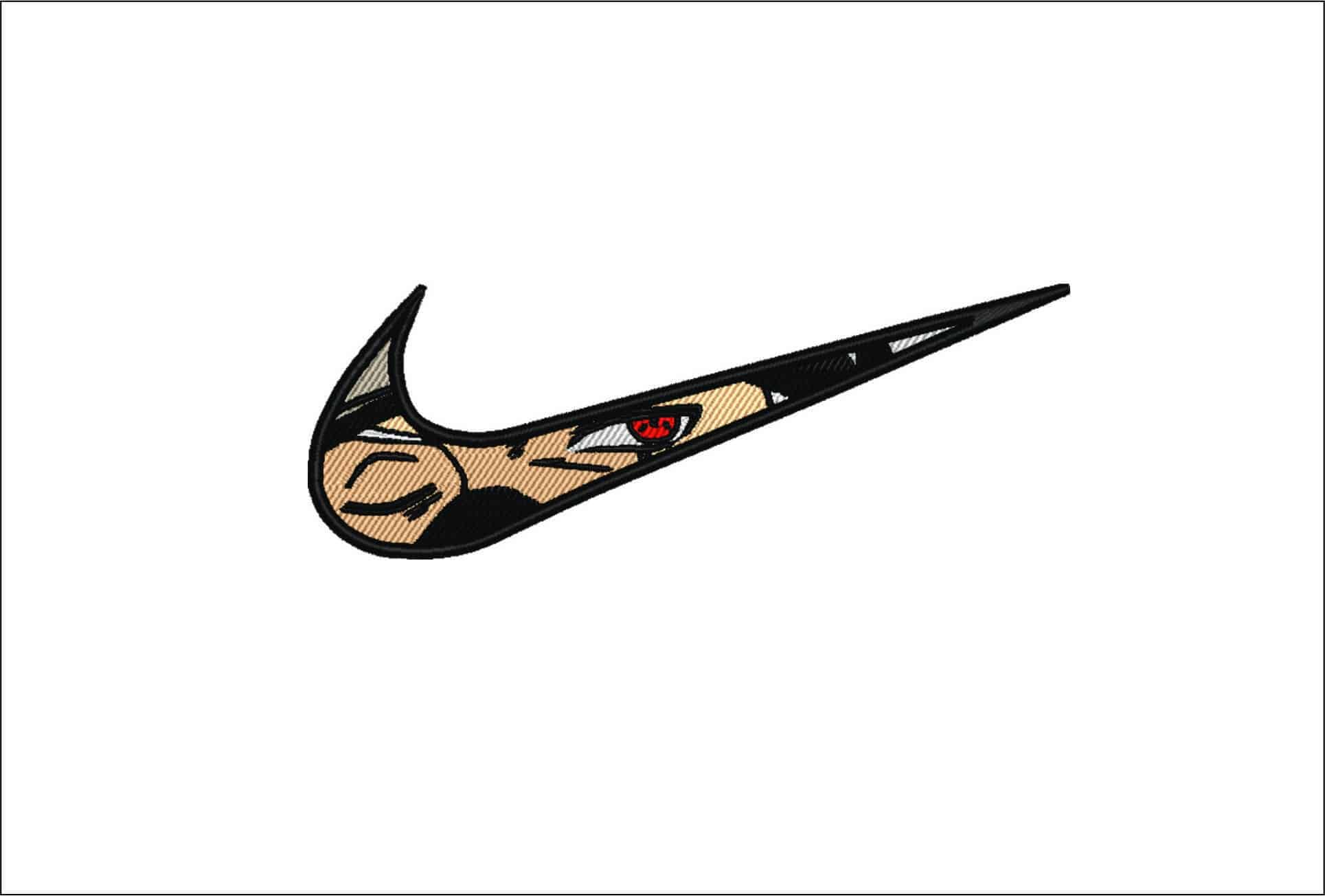 Nike Swoosh Kakashi eye - Anime- Elegant embroidery design file - instant download