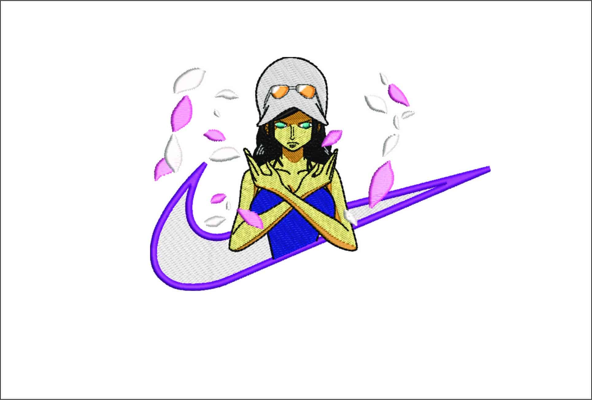 Nike Swoosh Robin Flecha - Anime- Elegant embroidery design file - instant download