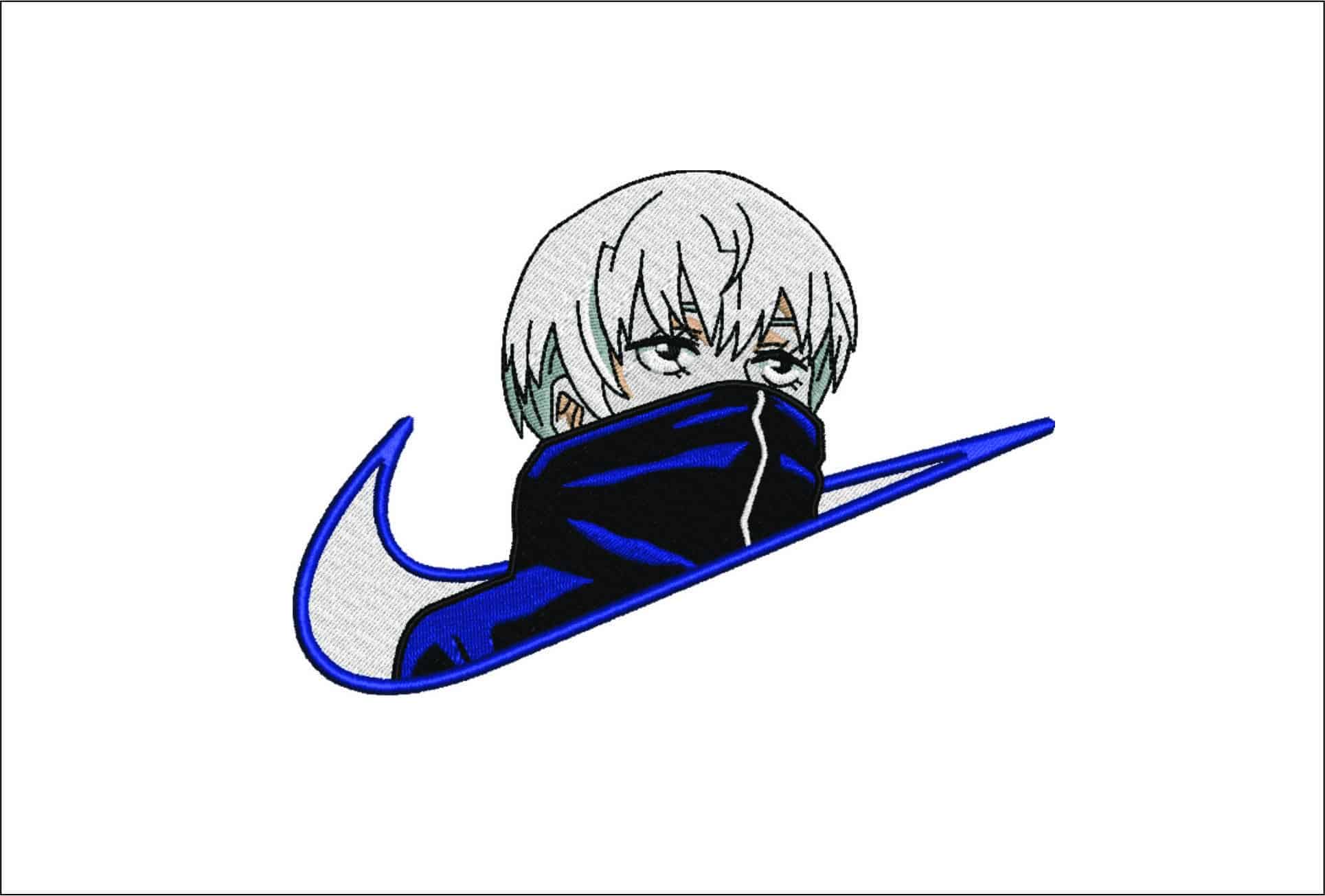 Nike Swoosh Toge Inumaki - Anime- Elegant embroidery design file - instant download