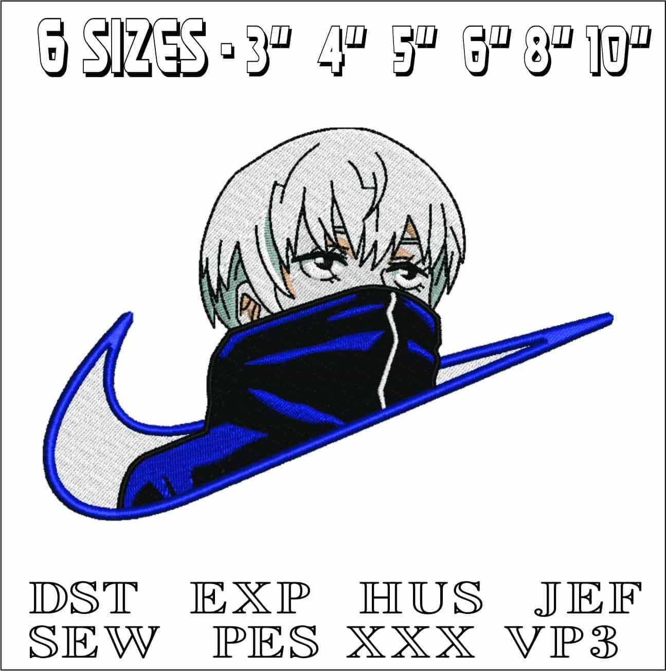 Nike Swoosh Toge Inumaki - Anime- Elegant embroidery design file - instant download — view 2