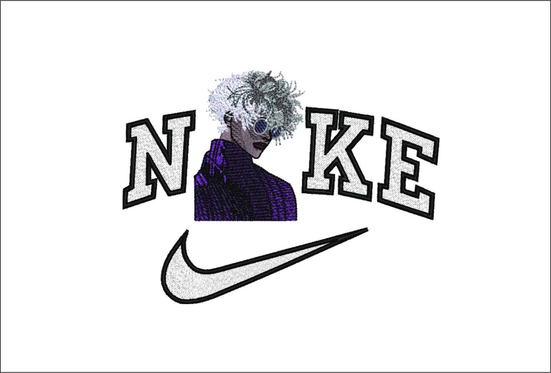 Nike Trendy 80's Man- Elegant embroidery design file - instant download