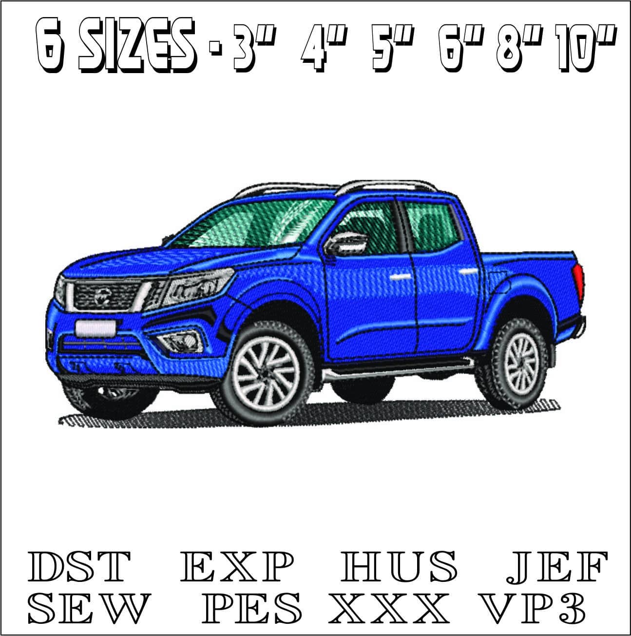 Nissan Frontier- Elegant embroidery design file - instant download — view 2