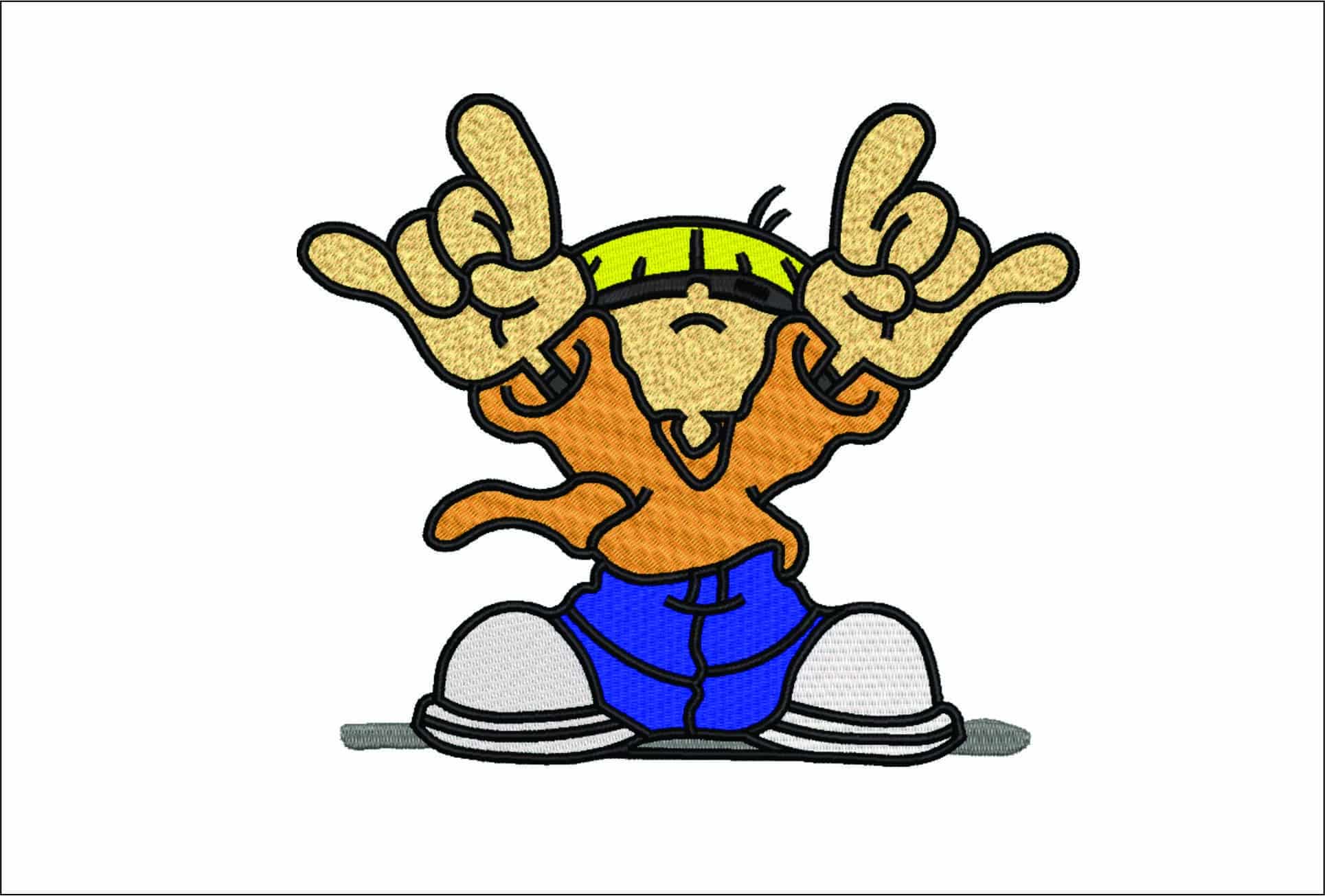 Numbuh 4- Elegant embroidery design file - instant download