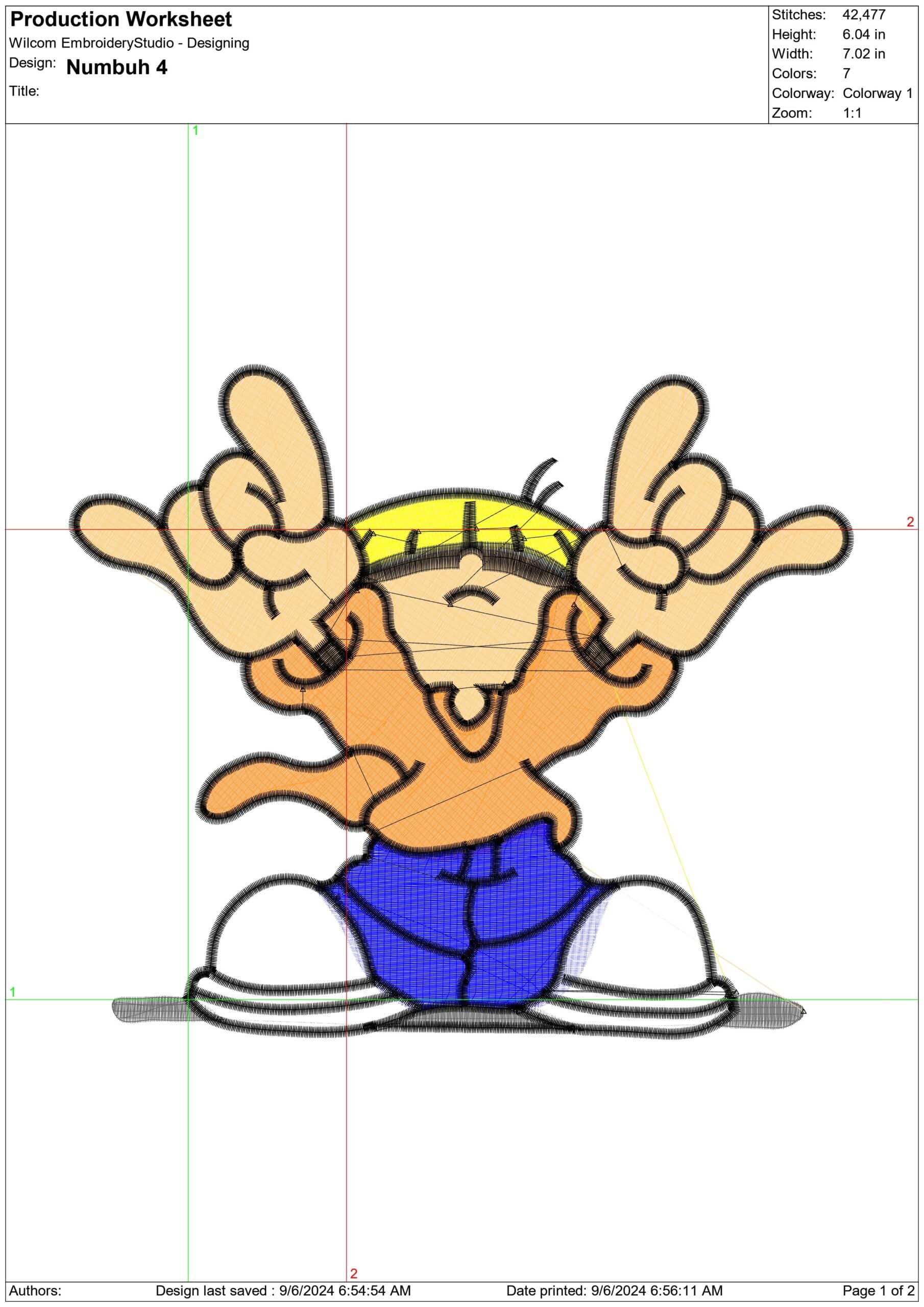 Numbuh 4- Elegant embroidery design file - instant download — view 4