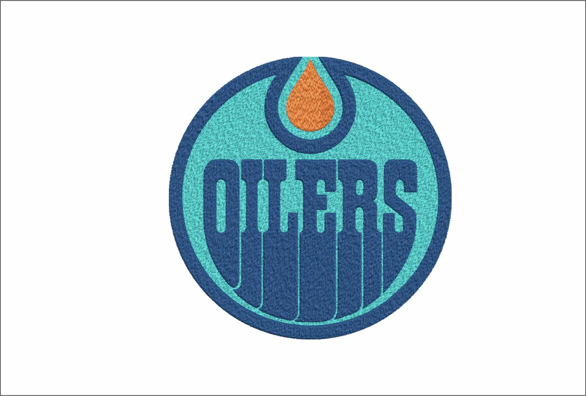 Oilers- Elegant embroidery design file - instant download