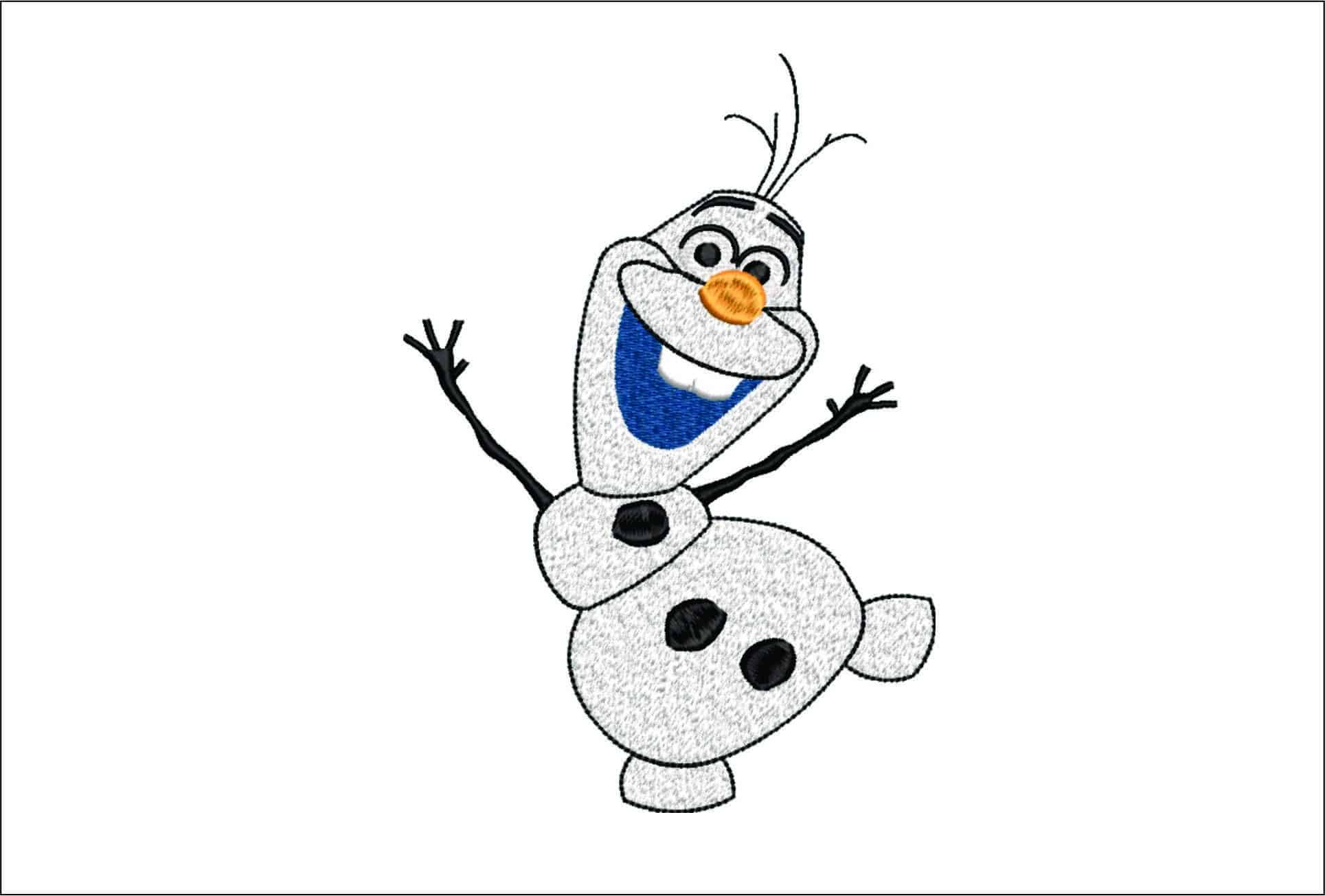 Olaf Frozen- Elegant embroidery design file - instant download