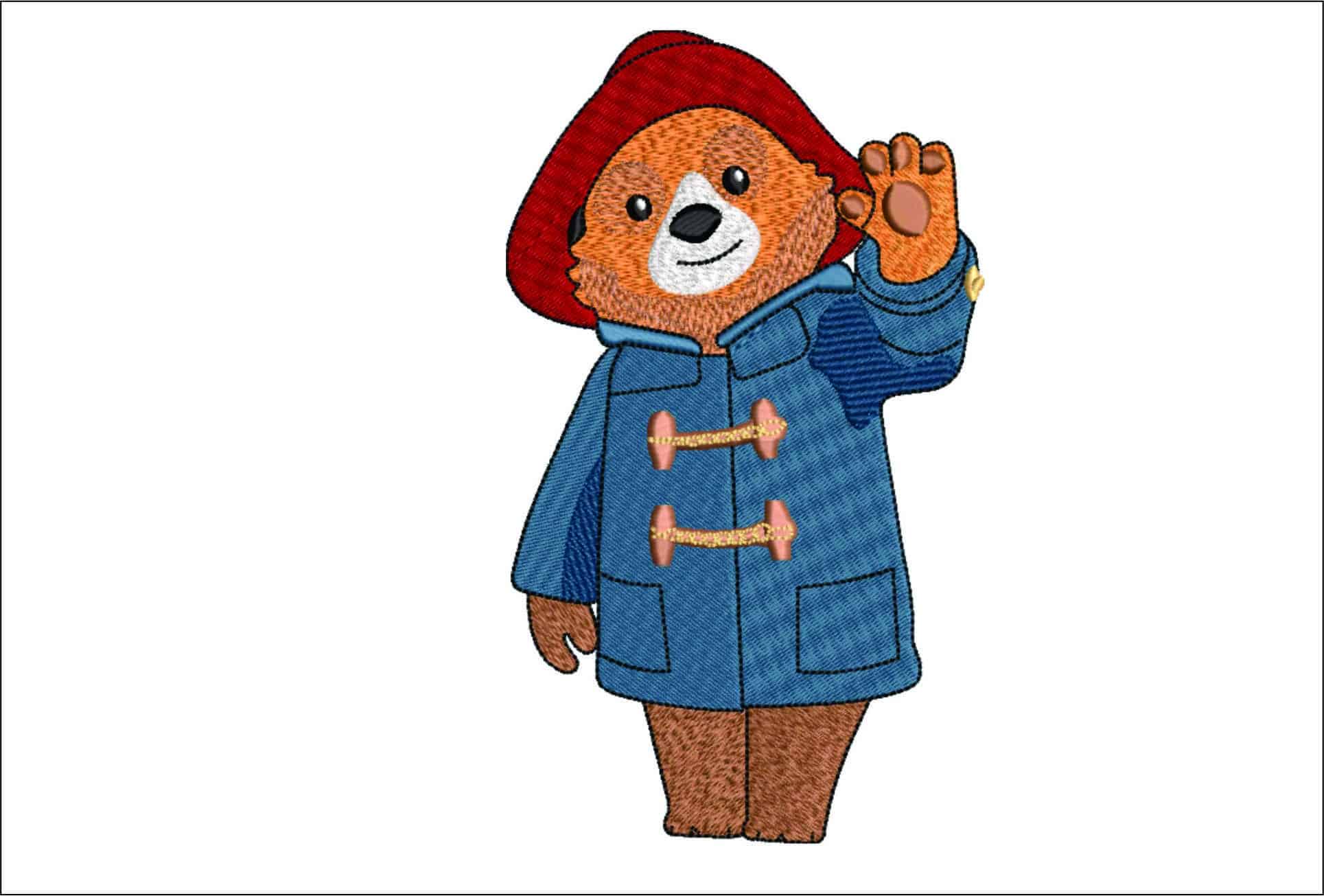 Paddington- Elegant embroidery design file - instant download