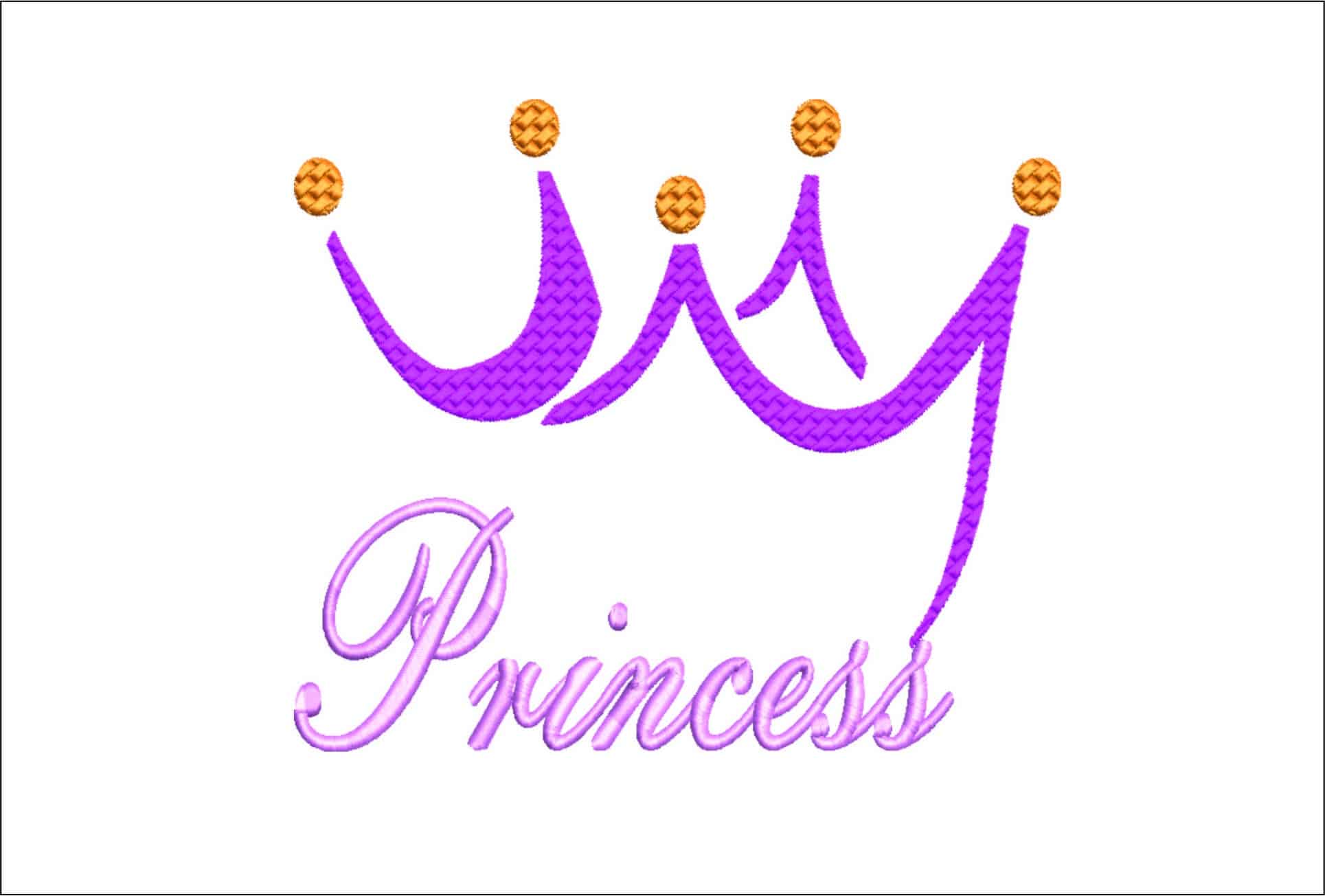 Princess with Crown- Elegant embroidery design file - instant download