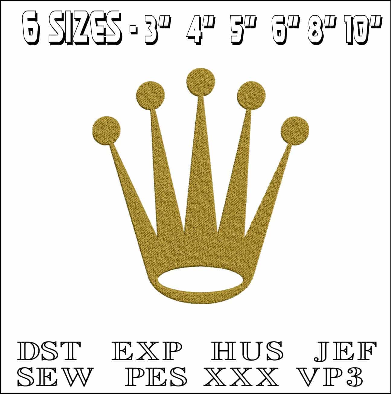 Rolex- Elegant embroidery design file - instant download — view 2