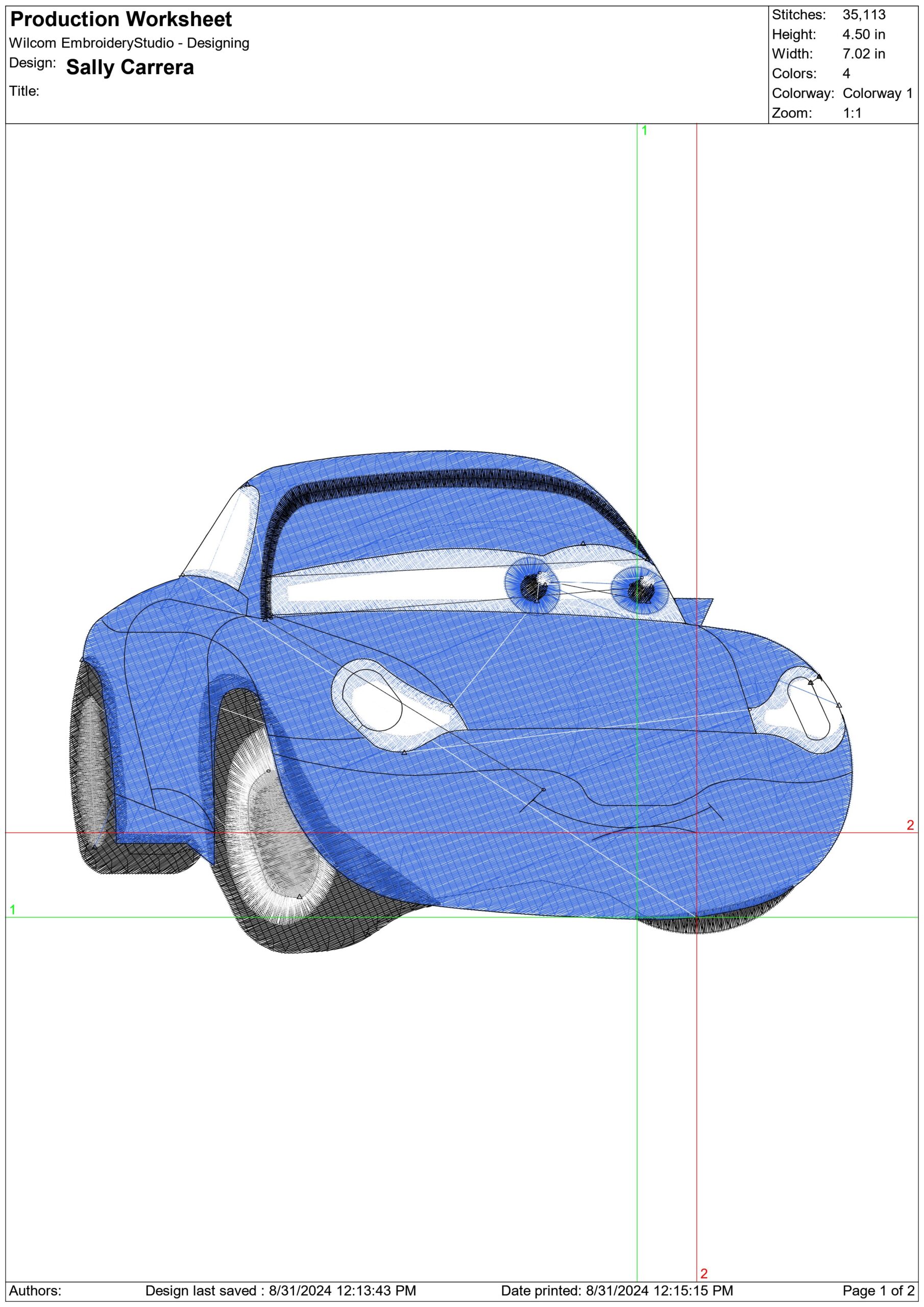 Sally Carrera- Elegant embroidery design file - instant download — view 4