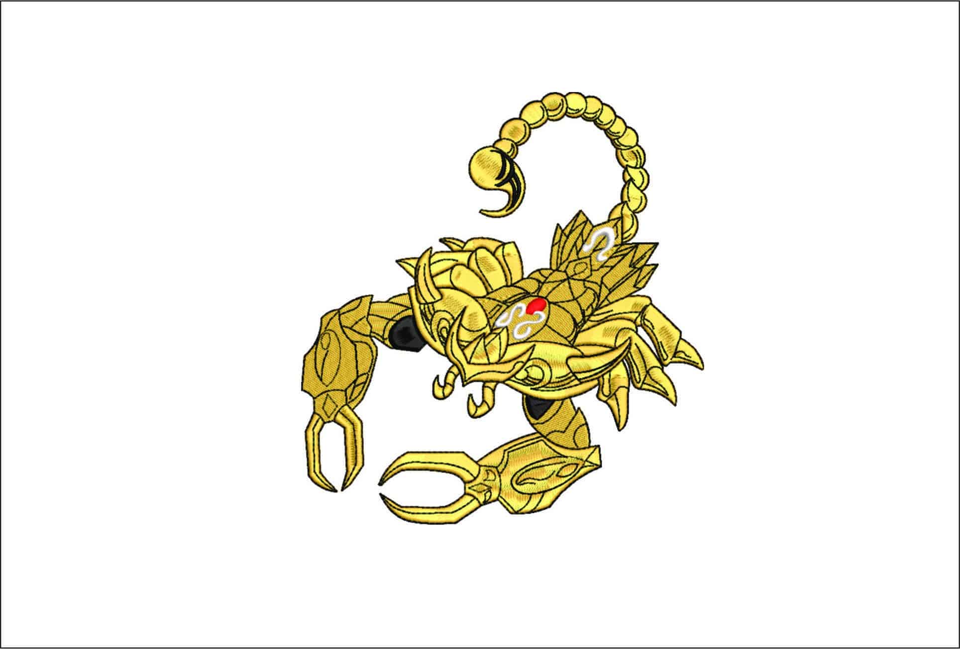 Scorpion- Elegant embroidery design file - instant download