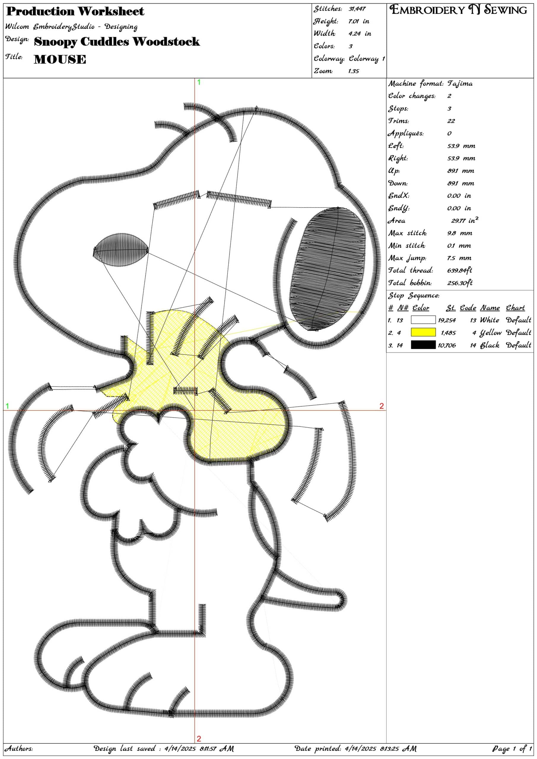 Snoopy Cuddles Woodstock- Elegant embroidery design file - instant download — view 3