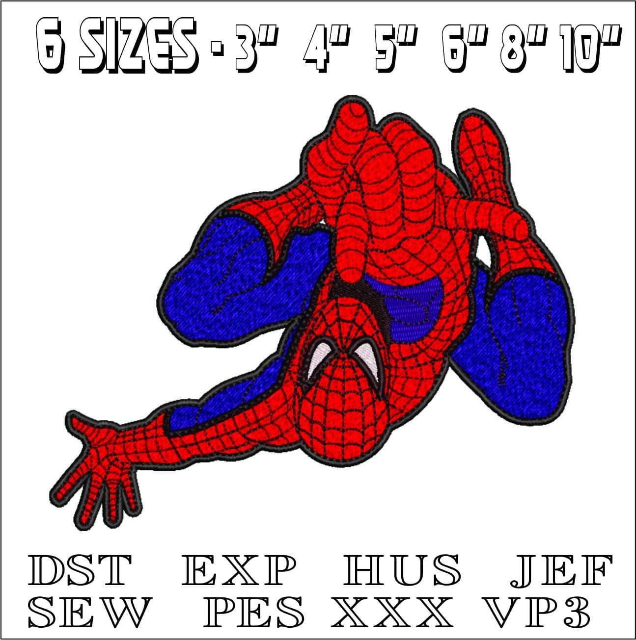 Spiderman- Elegant embroidery design file - instant download — view 2