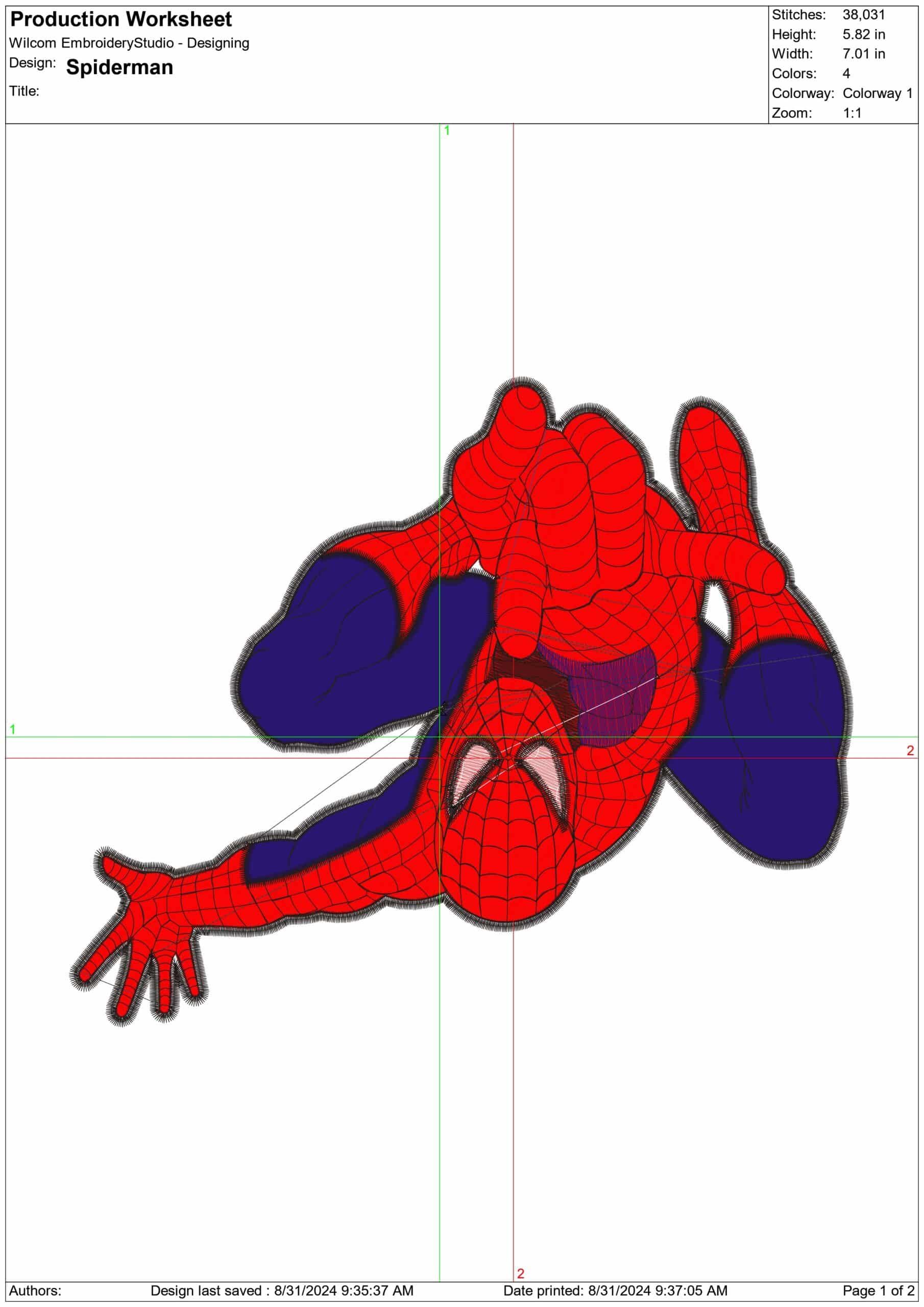 Spiderman- Elegant embroidery design file - instant download — view 3