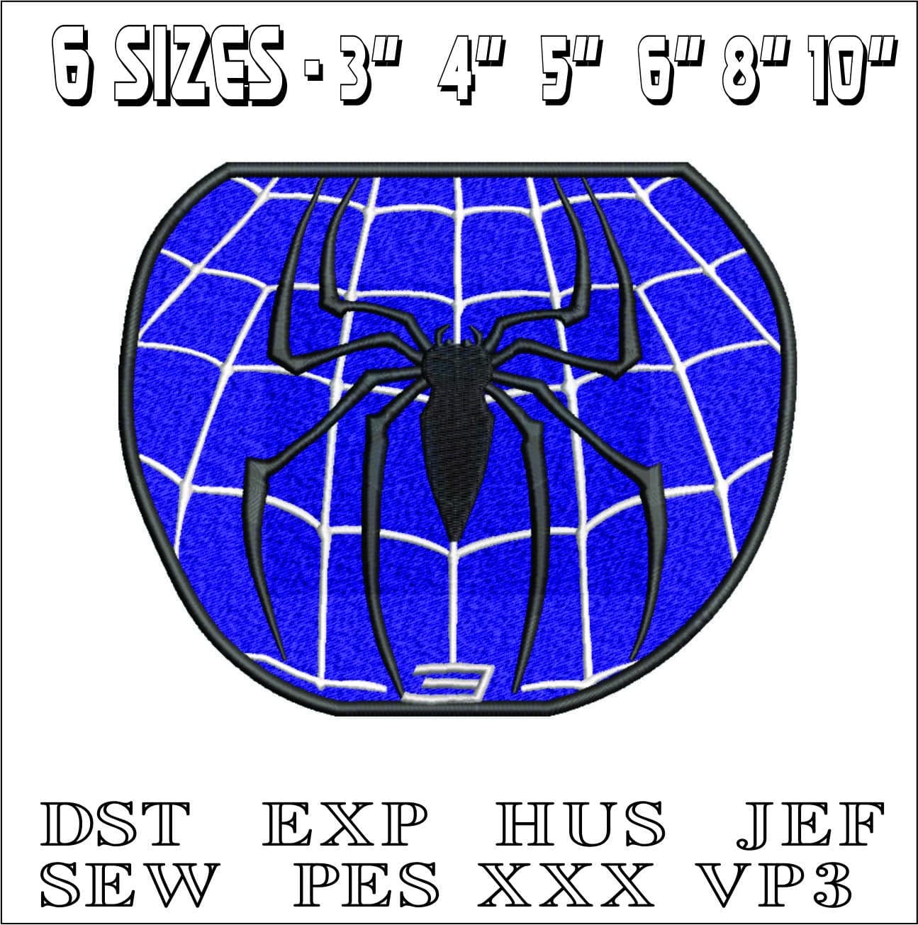 Spider in web- Elegant embroidery design file - instant download — view 2