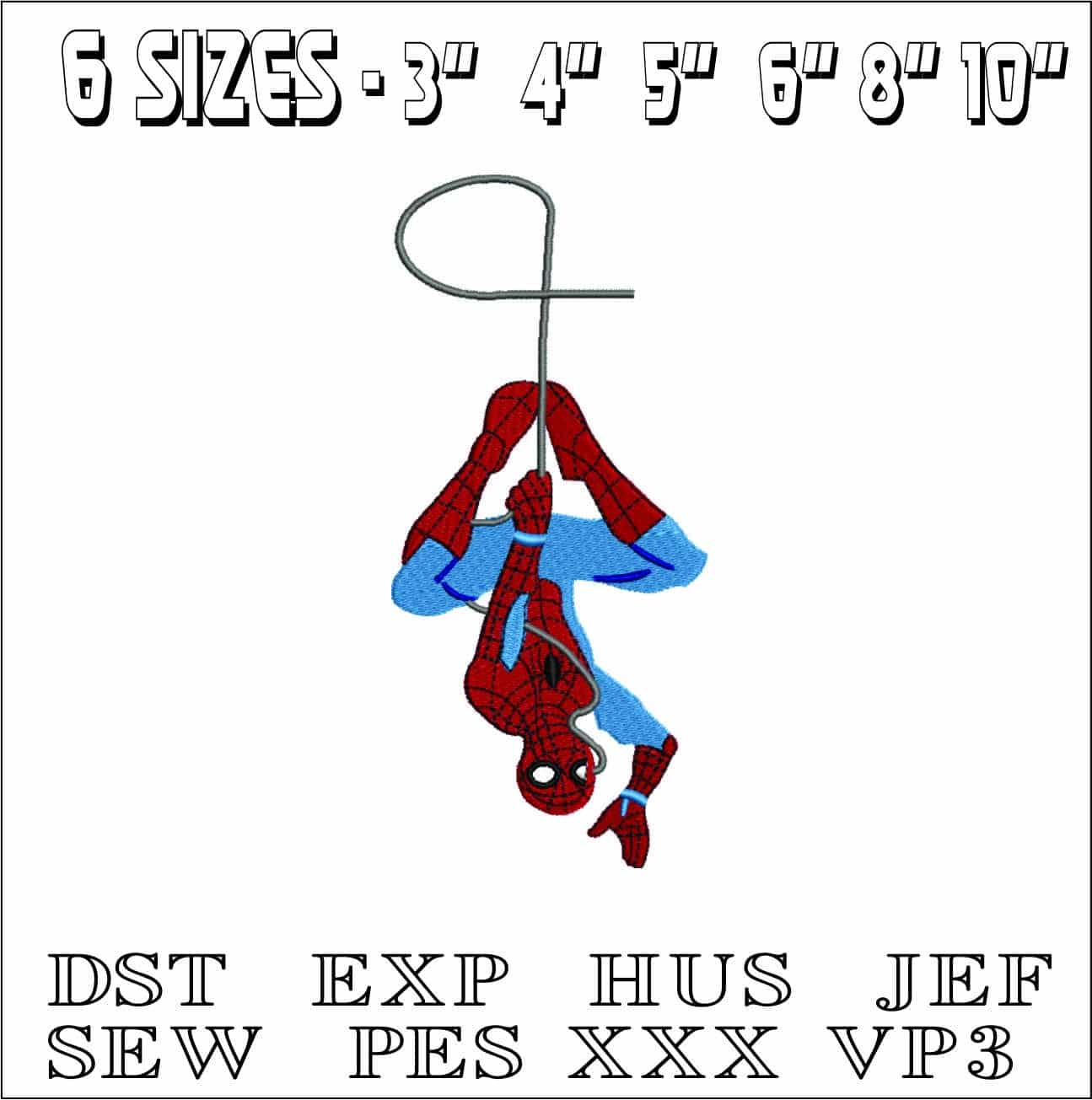 Spiderman Hanging- Elegant embroidery design file - instant download — view 2