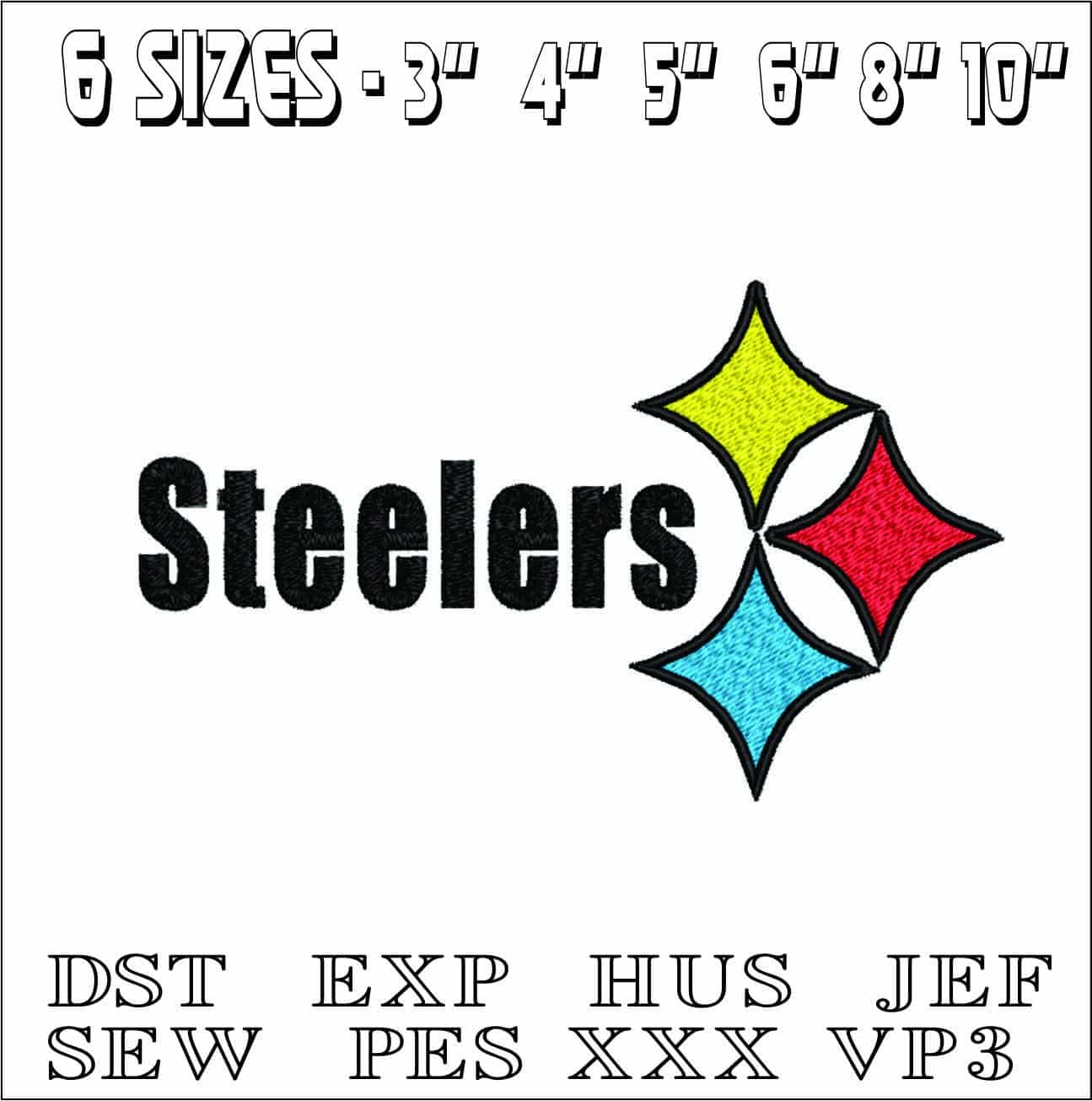 Steelers- Elegant embroidery design file - instant download — view 2