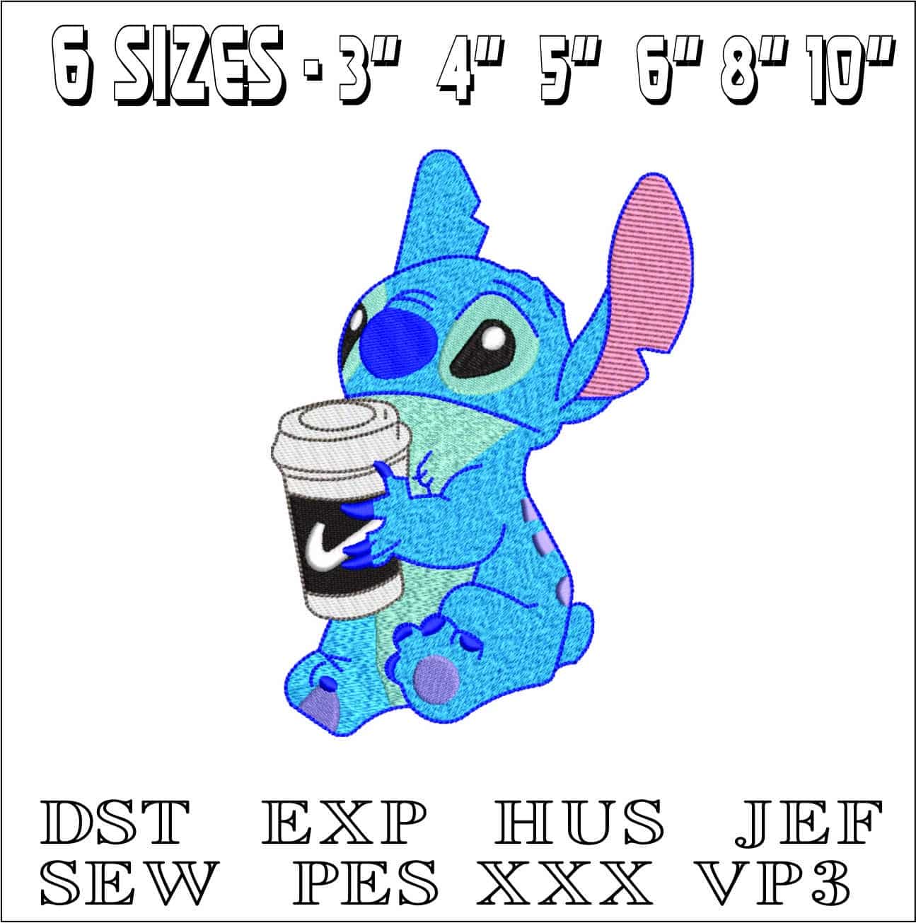 Stitch- Elegant embroidery design file - instant download — view 2