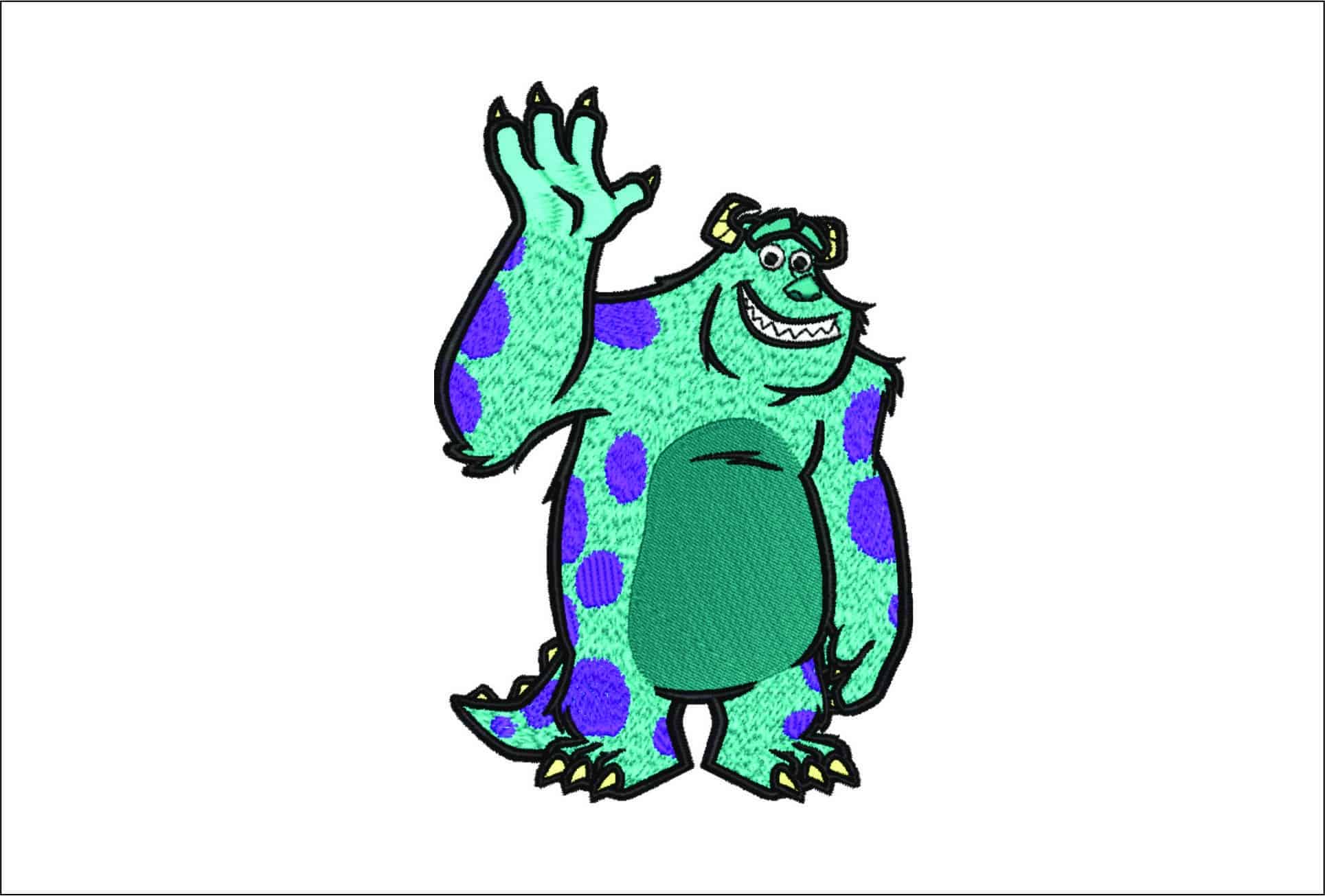Sulley - Sullivan Monsters Inc- Elegant embroidery design file - instant download