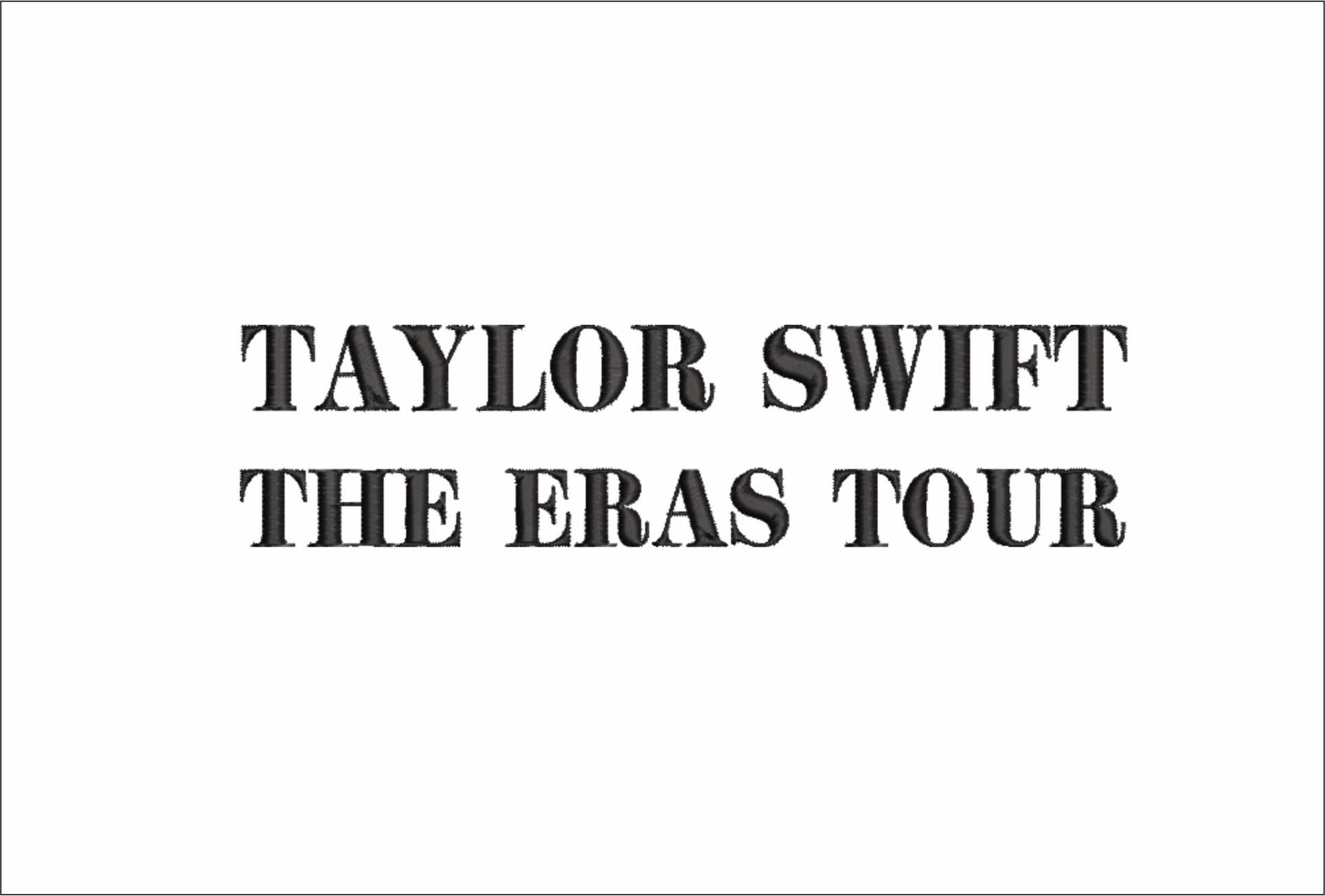 Taylor Swift Eras Tour- Elegant embroidery design file - instant download