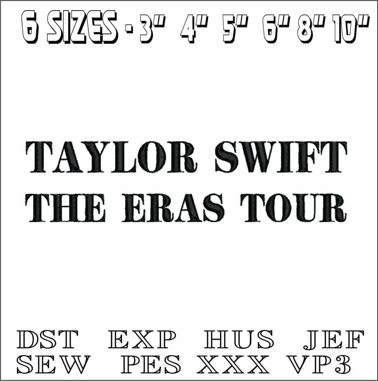 Taylor Swift Eras Tour- Elegant embroidery design file - instant download — view 2