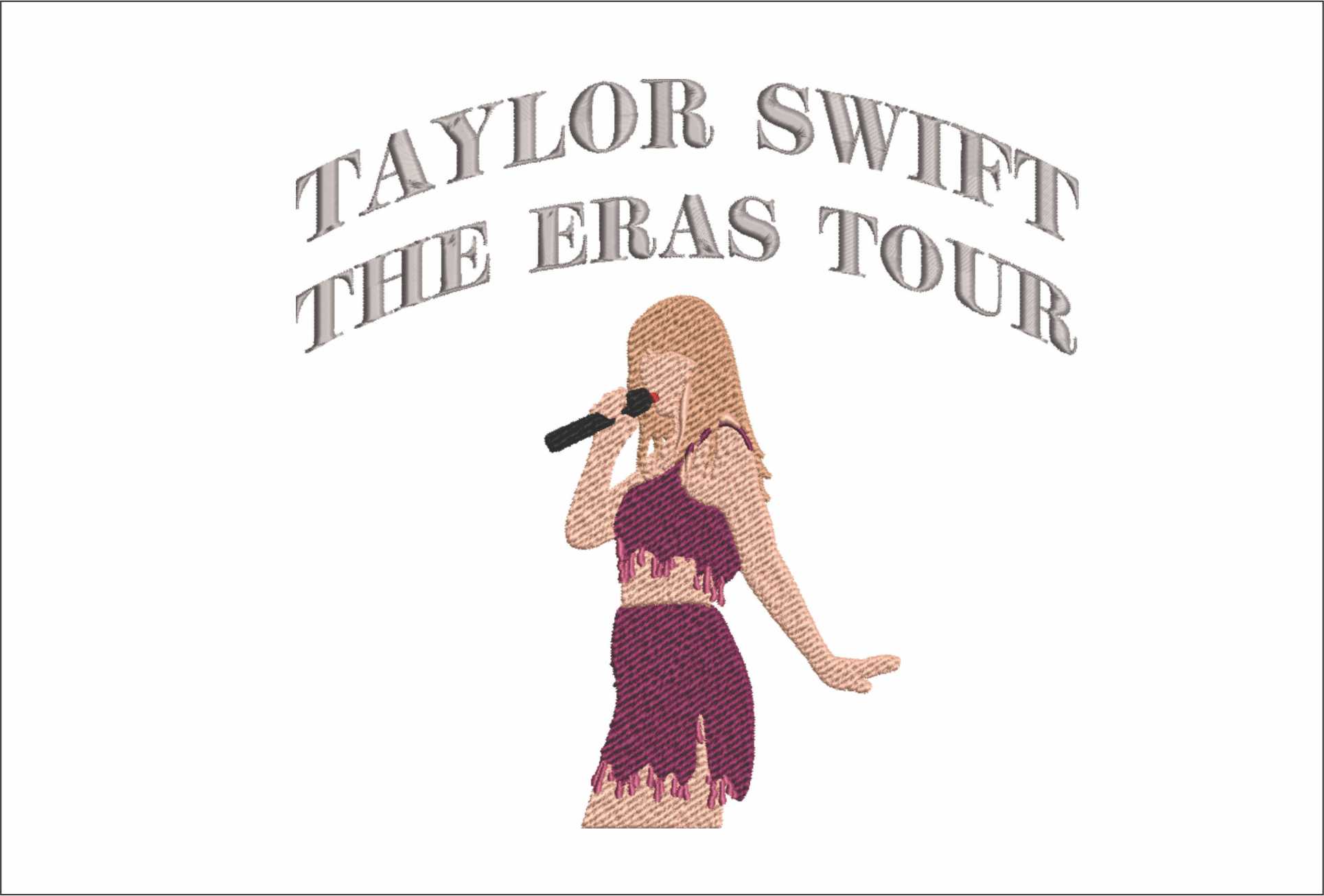 Talyor Swift Pose- Elegant embroidery design file - instant download