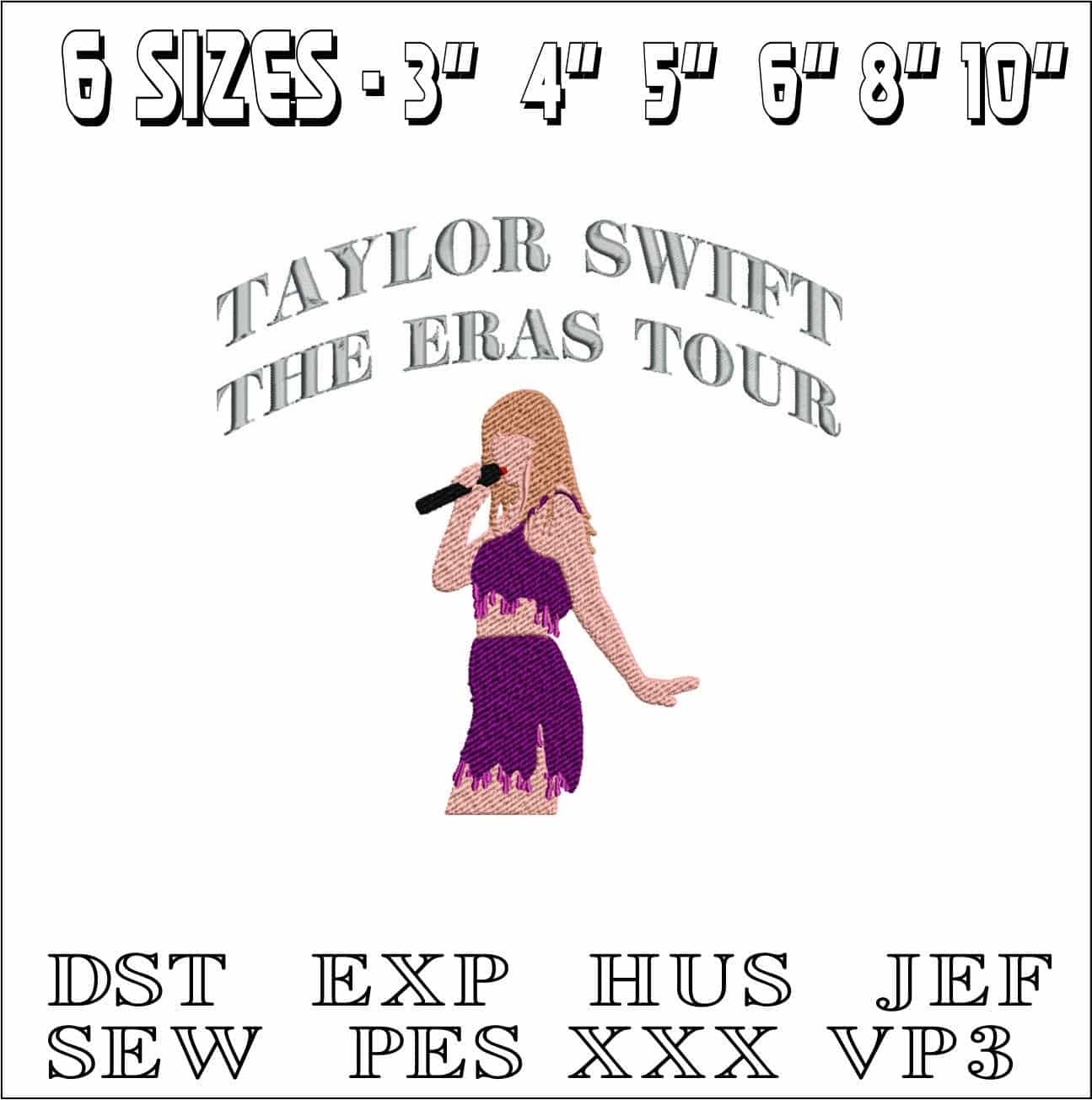 Talyor Swift Pose- Elegant embroidery design file - instant download — view 2