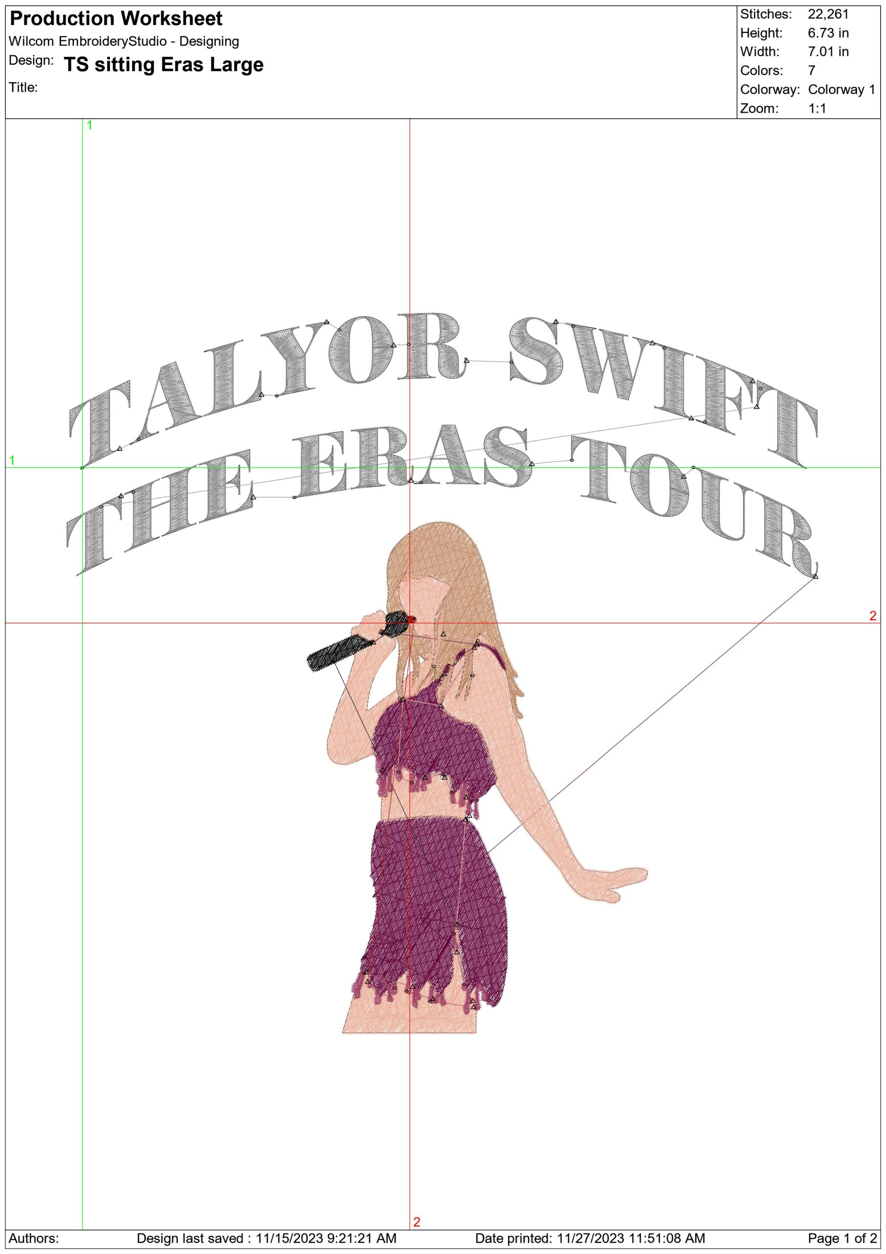 Talyor Swift Pose- Elegant embroidery design file - instant download — view 3