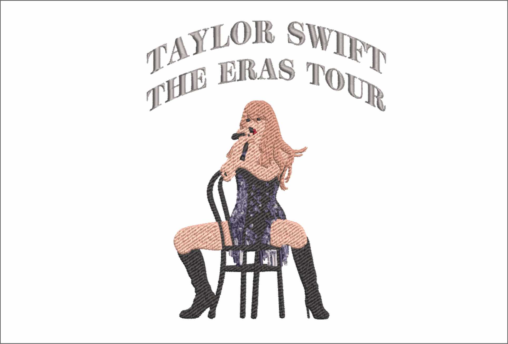 Taylor Swift Chair- Elegant embroidery design file - instant download