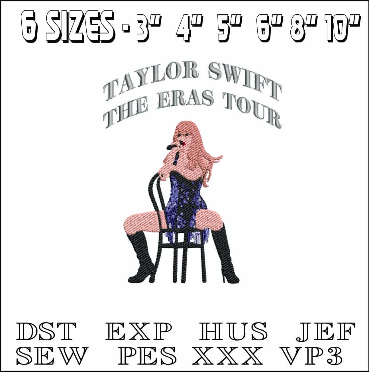 Taylor Swift Chair- Elegant embroidery design file - instant download — view 2