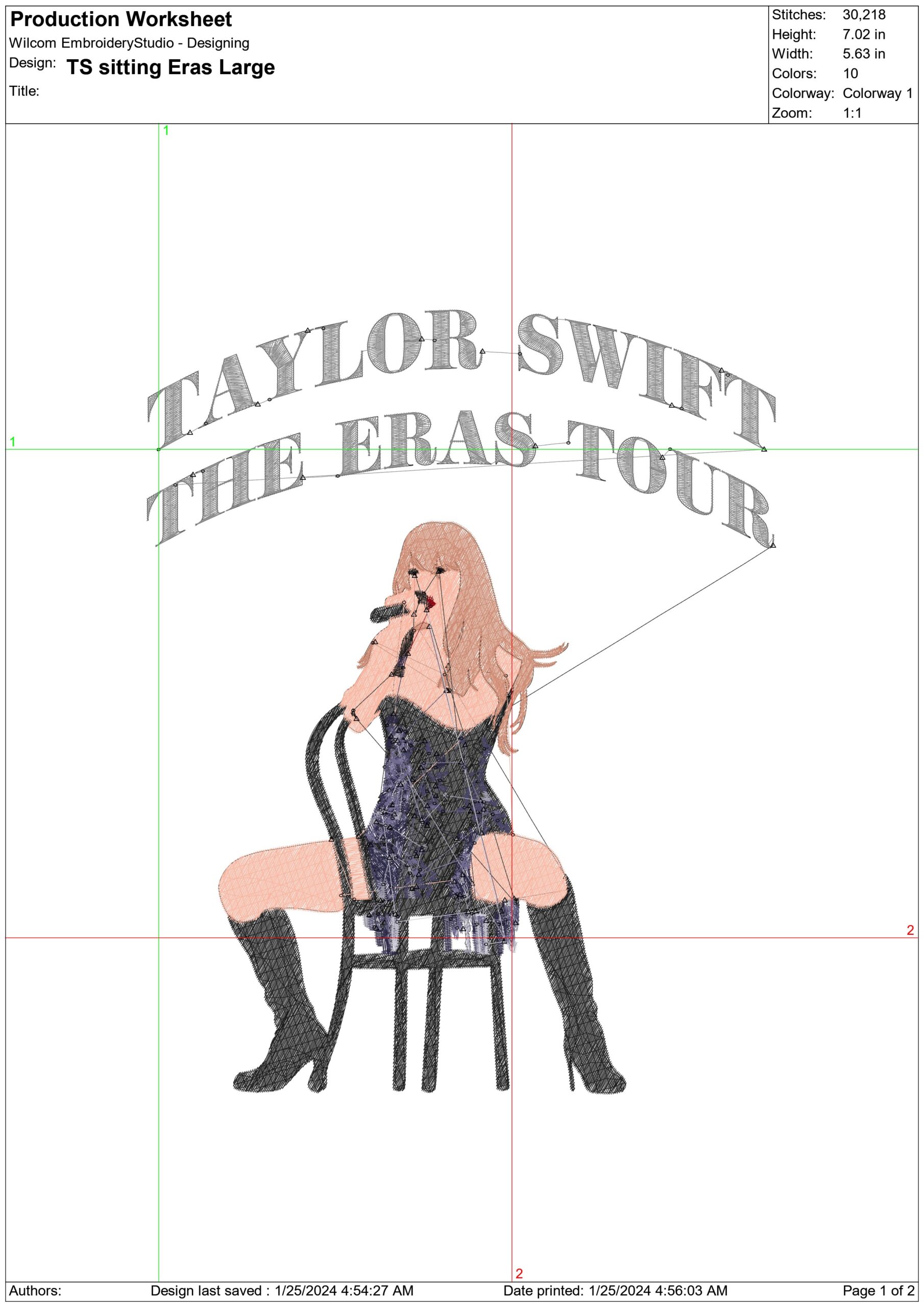 Taylor Swift Chair- Elegant embroidery design file - instant download — view 3