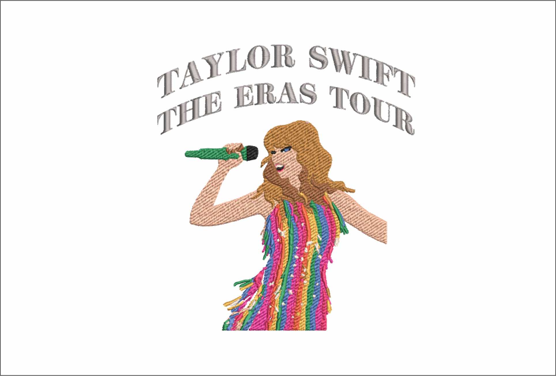 Taylor Swift Rainbow- Elegant embroidery design file - instant download