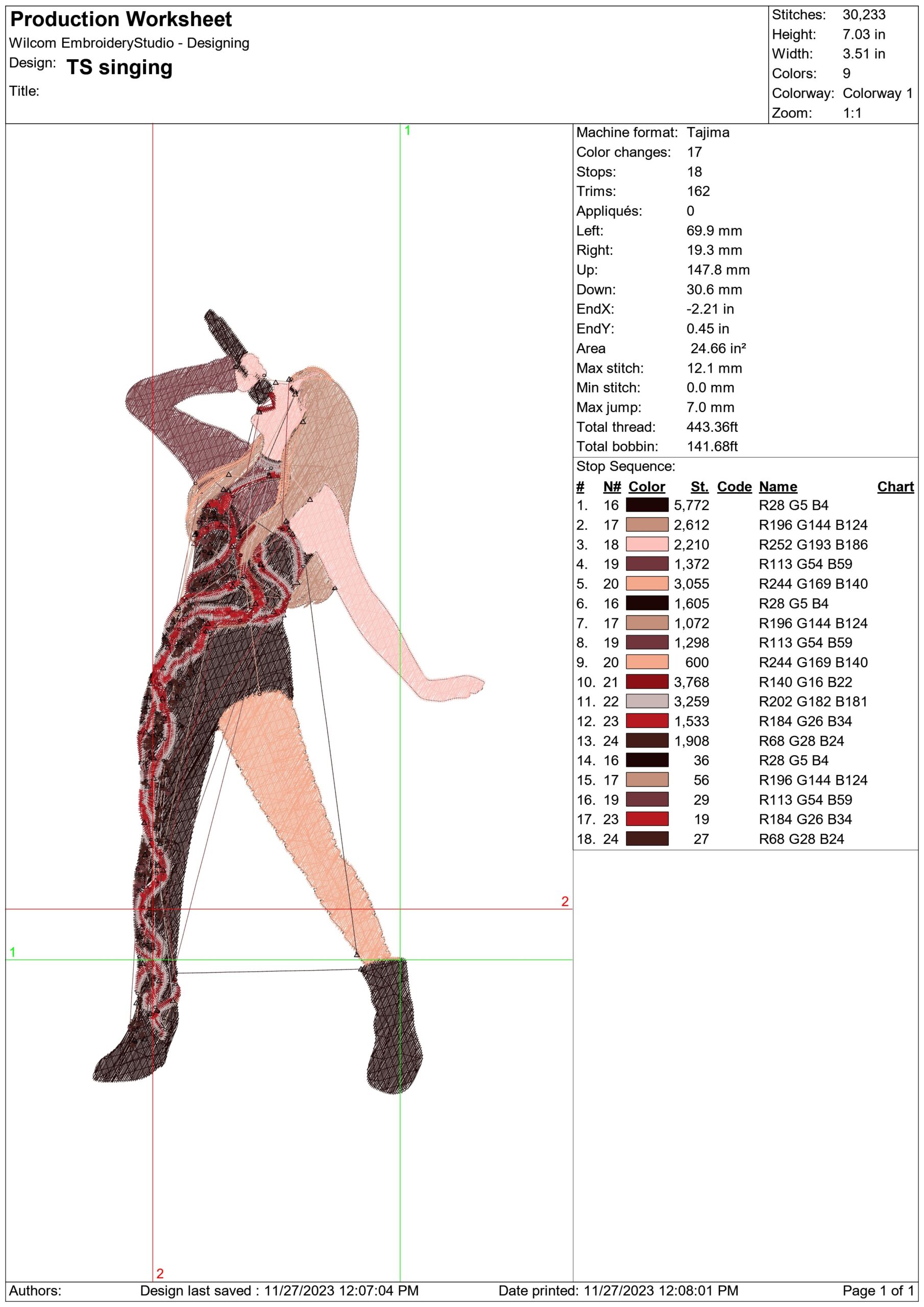 Taylor Swift Sing- Elegant embroidery design file - instant download — view 3