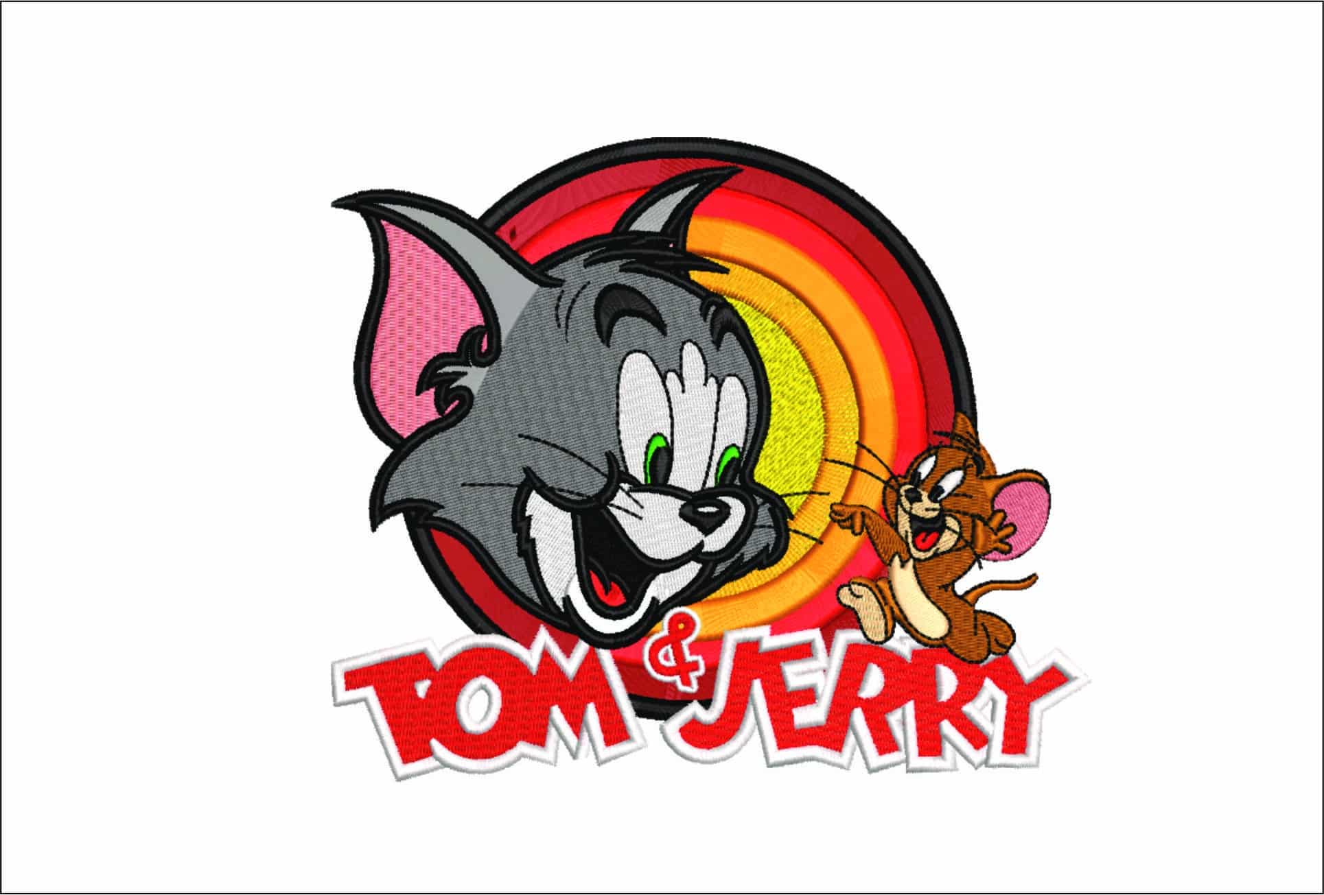 Tom & Jerry- Elegant embroidery design file - instant download