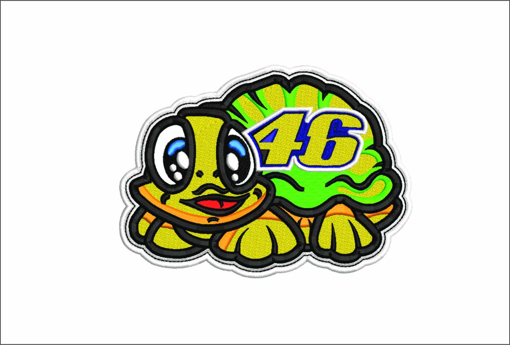 Valentino Rossi Tortoise 46- Elegant embroidery design file - instant download