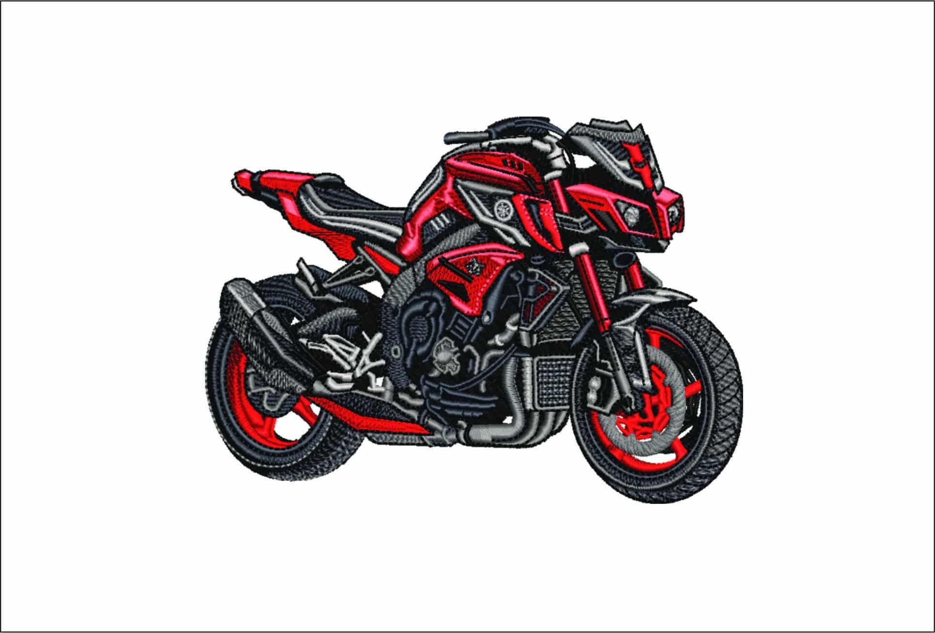 Yamaha MT10 TRANSFORMER- Elegant embroidery design file - instant download