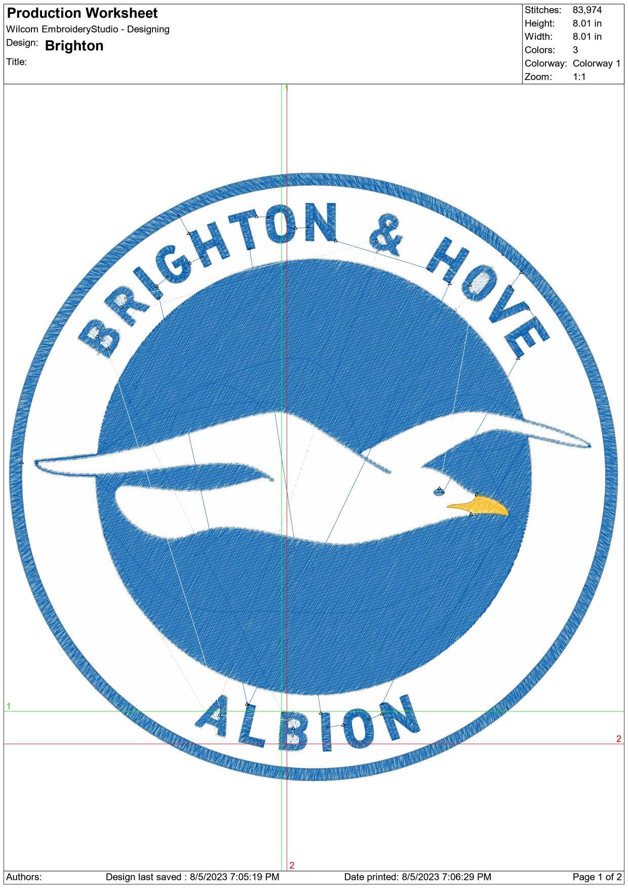 Brighton- Elegant embroidery design file - instant download — view 3