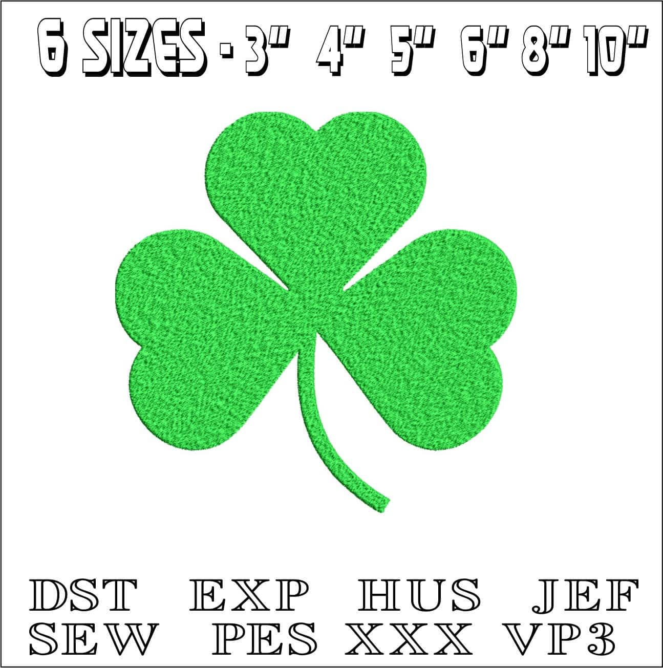 Celtic Clover- Elegant embroidery design file - instant download — view 2