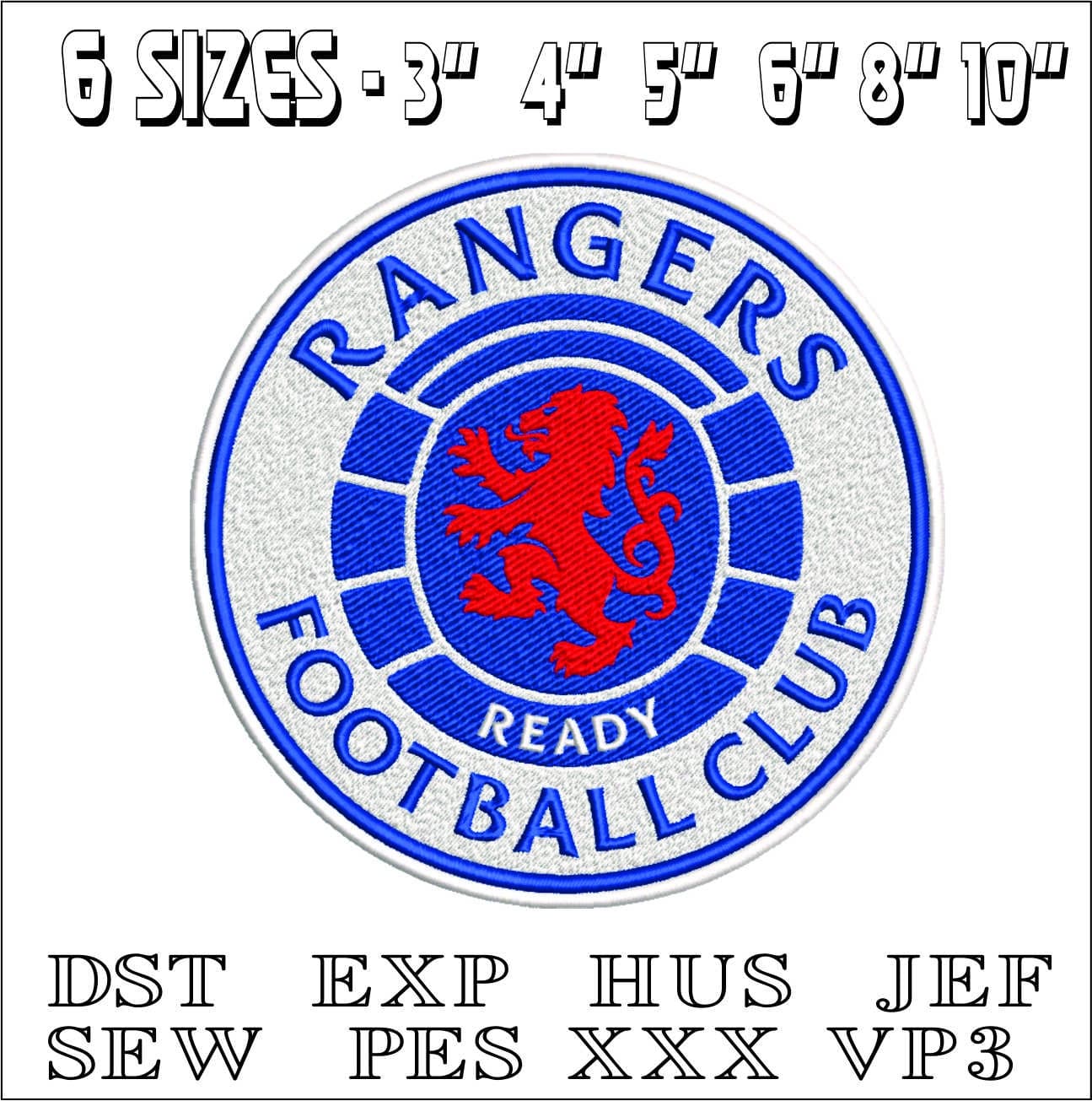 Rangers- Elegant embroidery design file - instant download — view 2