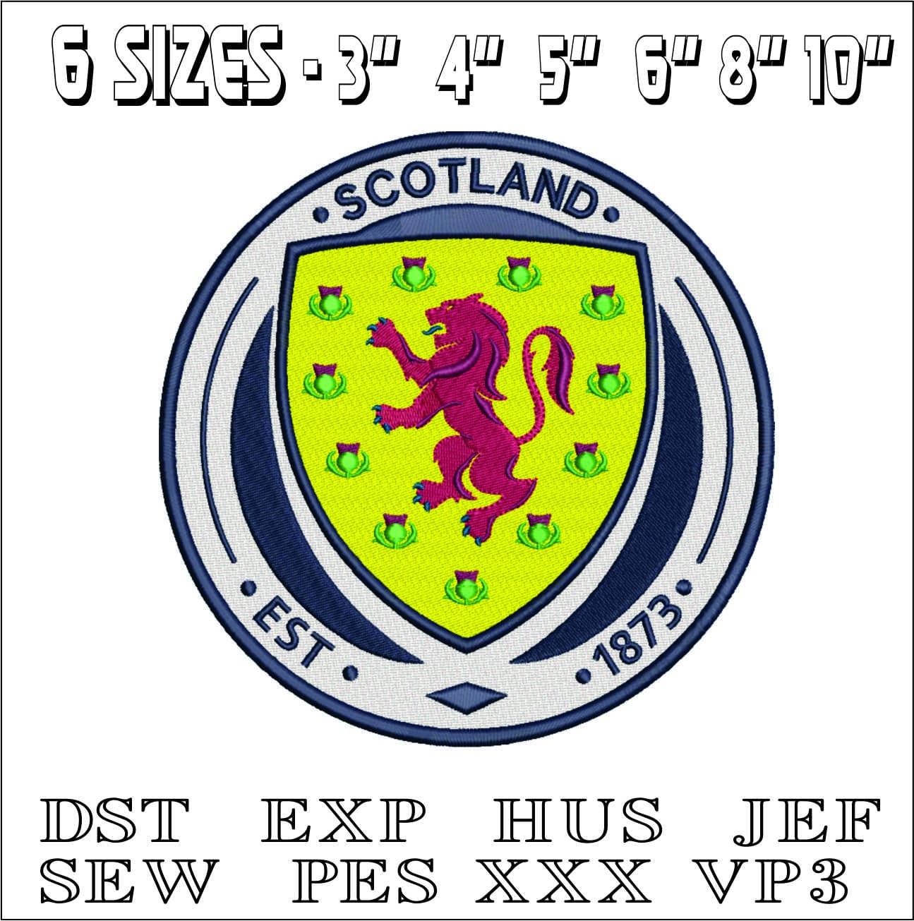 Scotland Football- Elegant embroidery design file - instant download — view 2