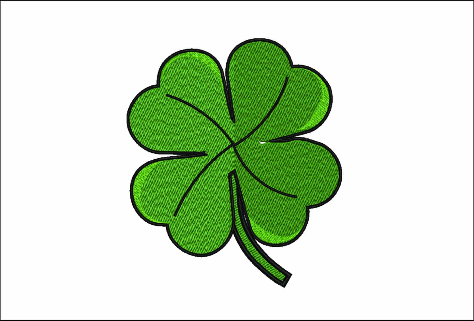 4 Leaf Clover- Elegant embroidery design file - instant download