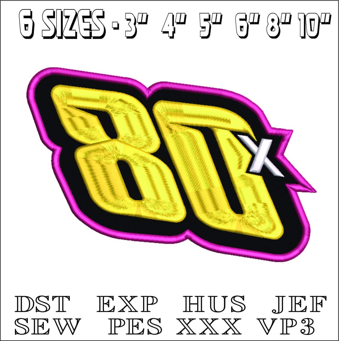 80x- Elegant embroidery design file - instant download — view 2