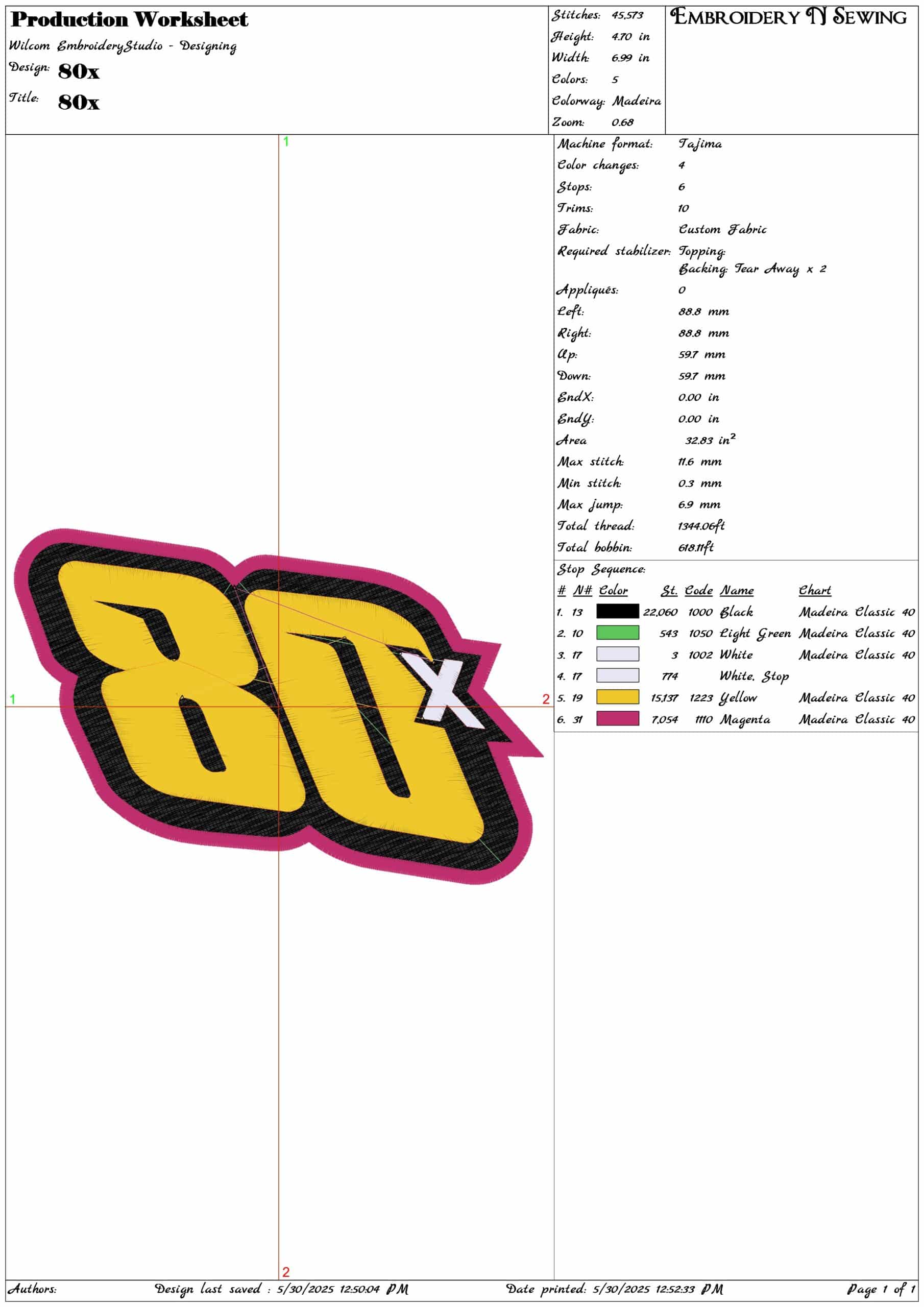 80x- Elegant embroidery design file - instant download — view 3