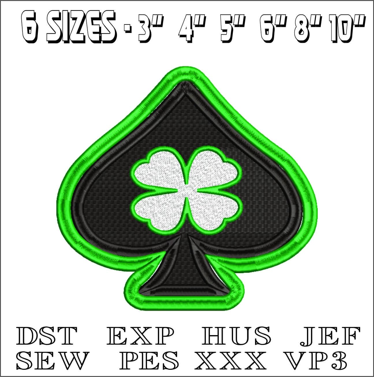 Ace High- Elegant embroidery design file - instant download — view 2